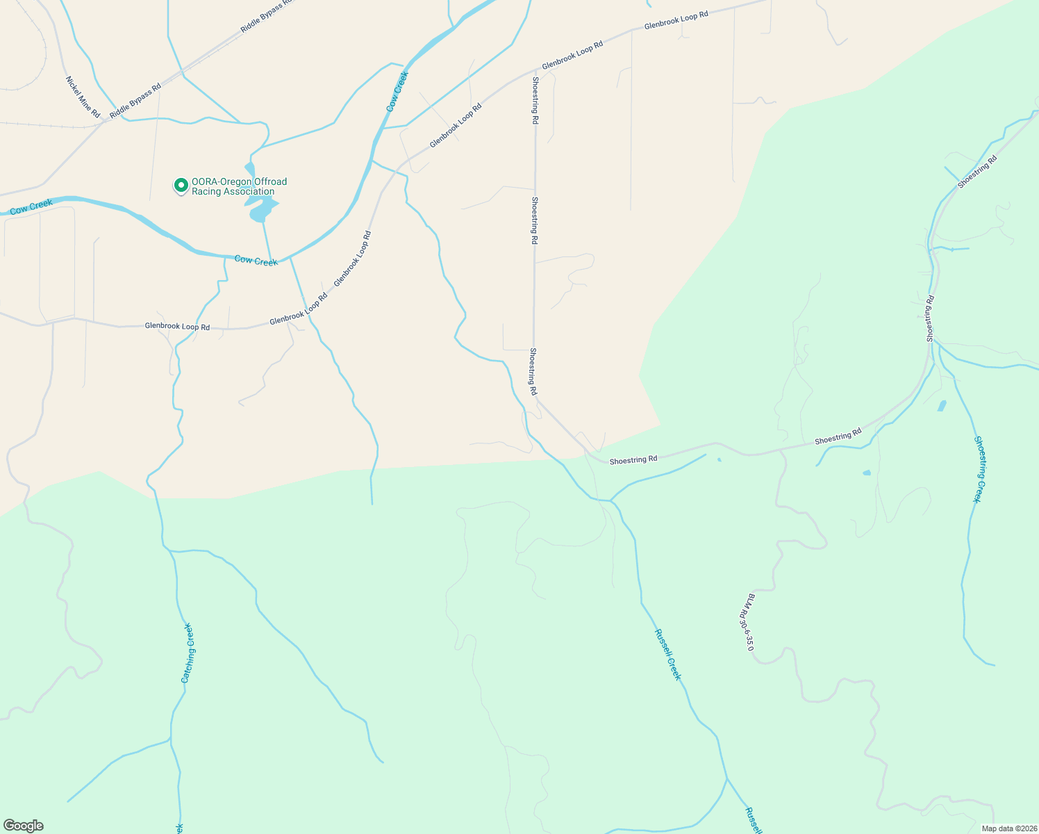 map of restaurants, bars, coffee shops, grocery stores, and more near 150 Hackett Lane in Riddle