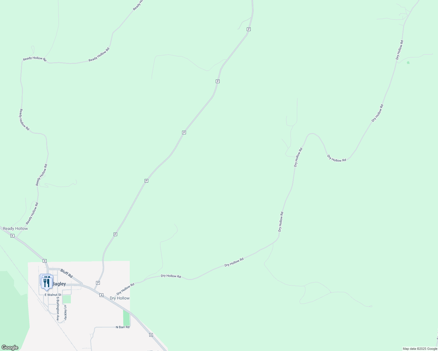 map of restaurants, bars, coffee shops, grocery stores, and more near in Bagley