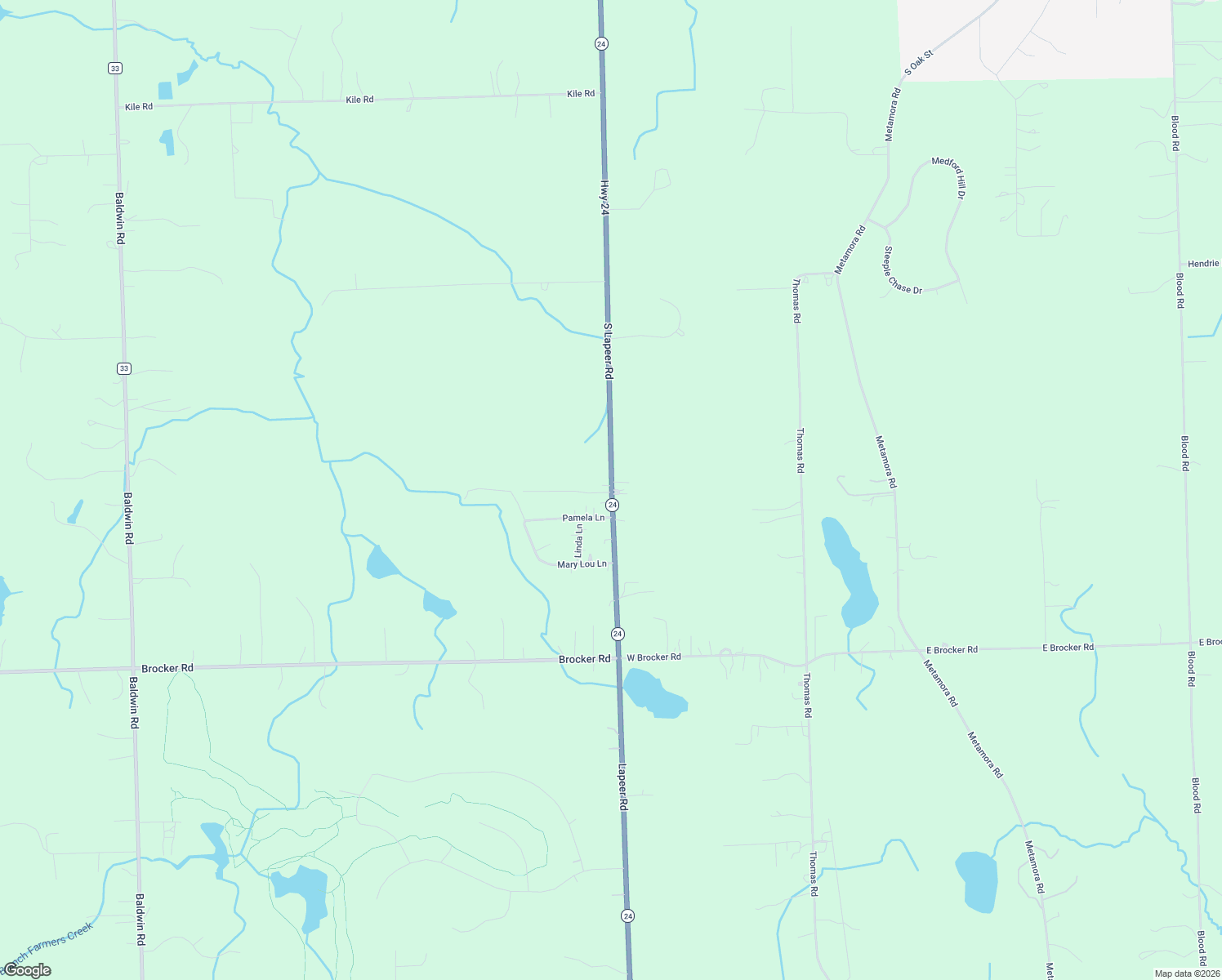 map of restaurants, bars, coffee shops, grocery stores, and more near 4798 S Lapeer Rd in Metamora
