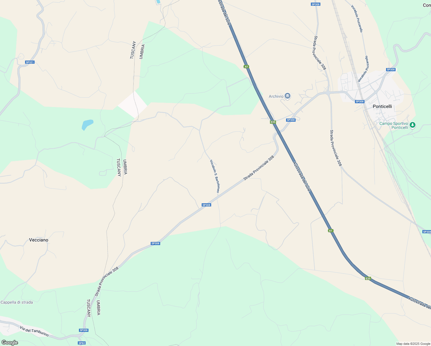 map of restaurants, bars, coffee shops, grocery stores, and more near 24 Localita' San Bartolomeo in Provincia di Perugia