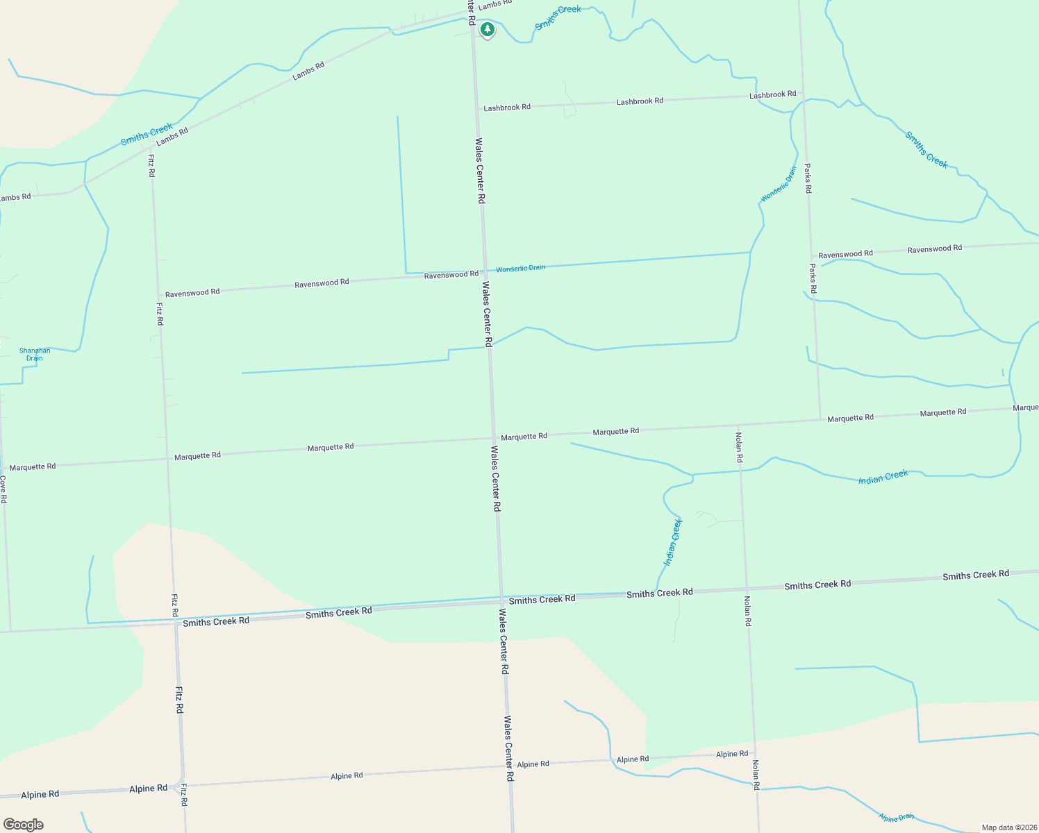 map of restaurants, bars, coffee shops, grocery stores, and more near 8840 Marquette Road in Goodells