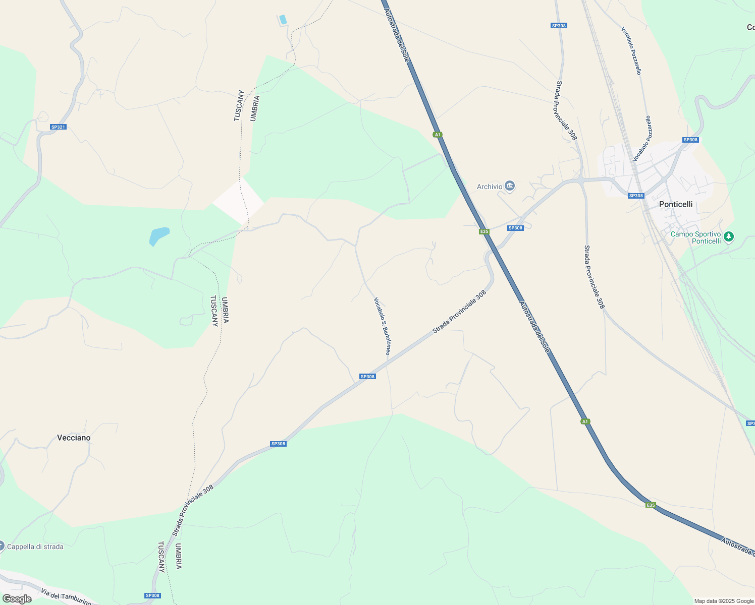 map of restaurants, bars, coffee shops, grocery stores, and more near 24 Localita' San Bartolomeo in Provincia di Perugia