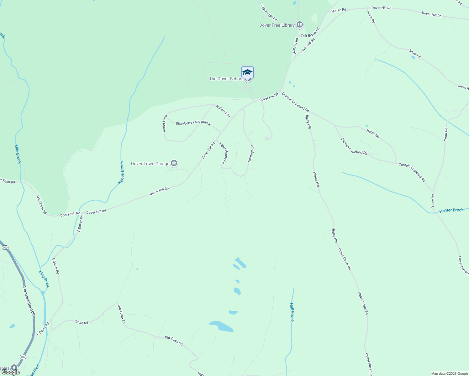 map of restaurants, bars, coffee shops, grocery stores, and more near 39 Sugar House Road in Dover