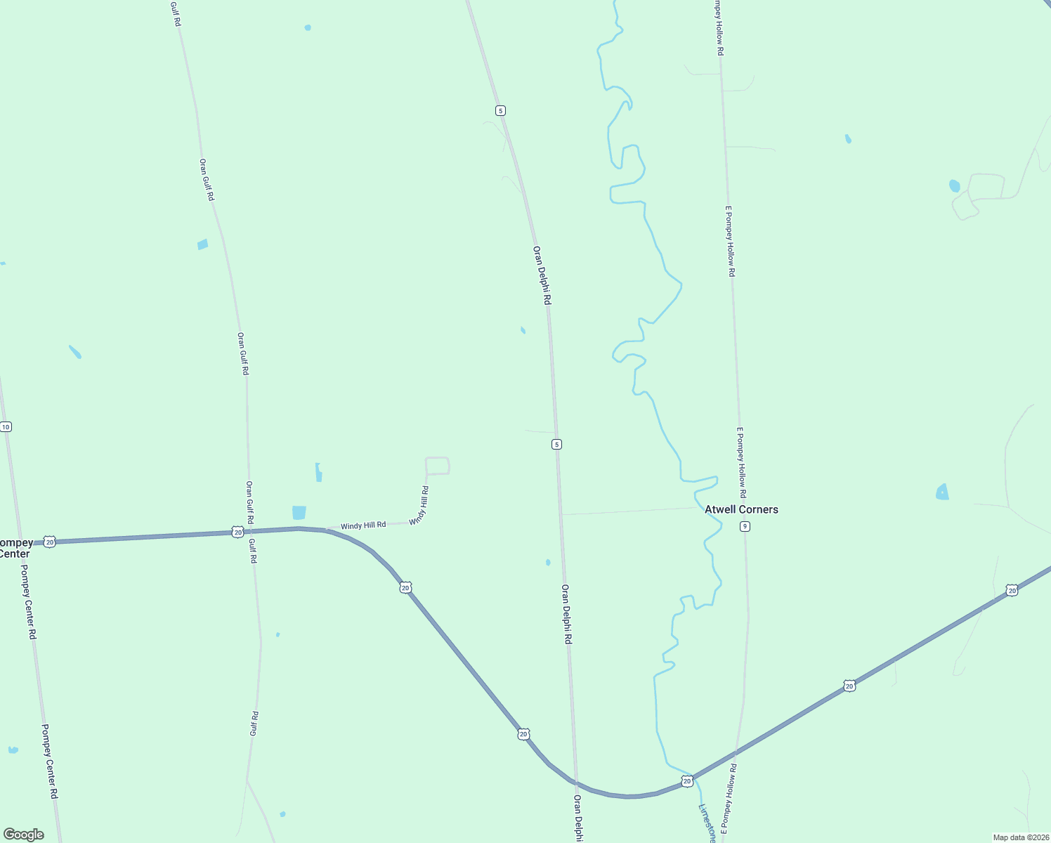 map of restaurants, bars, coffee shops, grocery stores, and more near 3245 Oran Delphi Road in Manlius