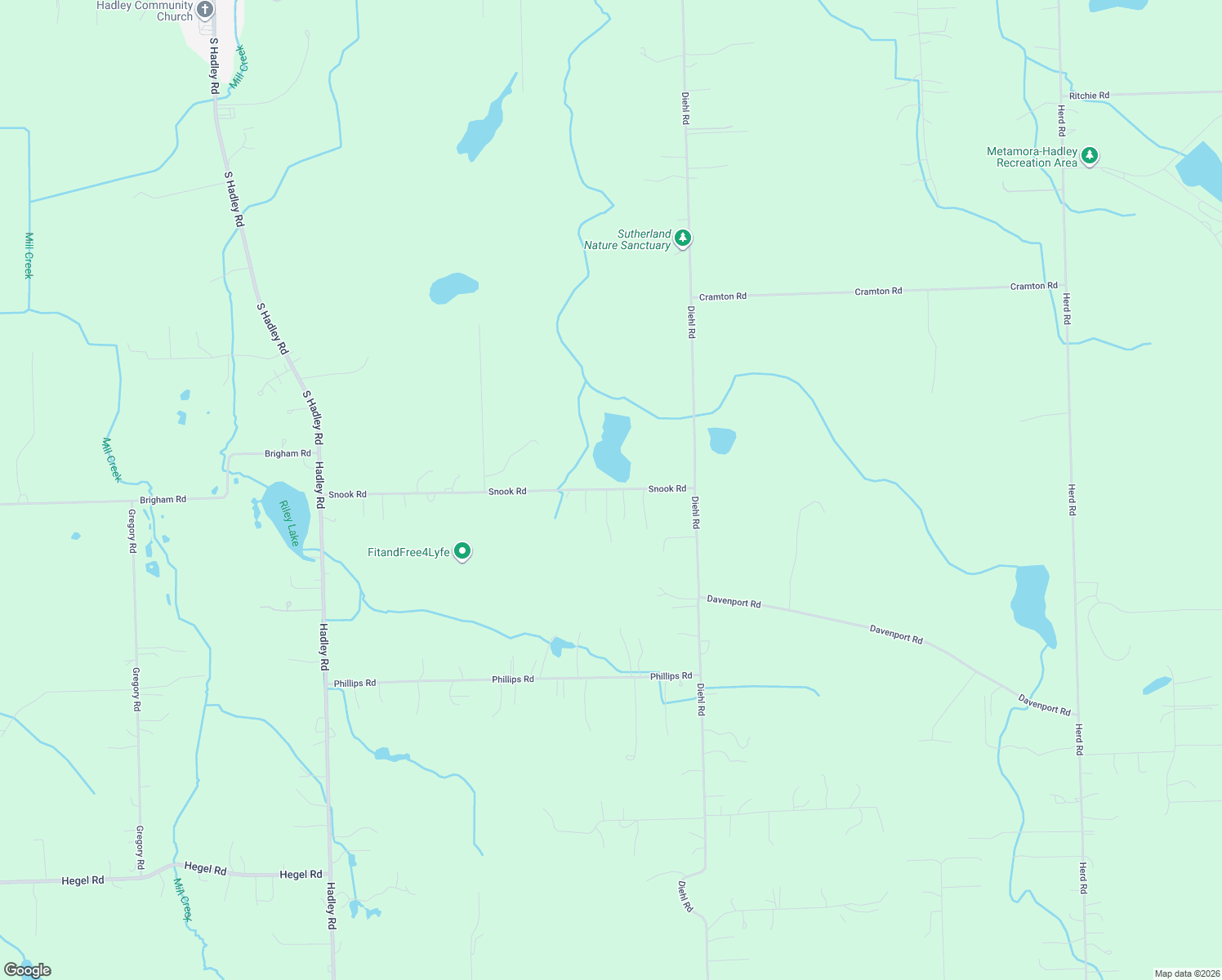 map of restaurants, bars, coffee shops, grocery stores, and more near 4141 Snook Road in Metamora