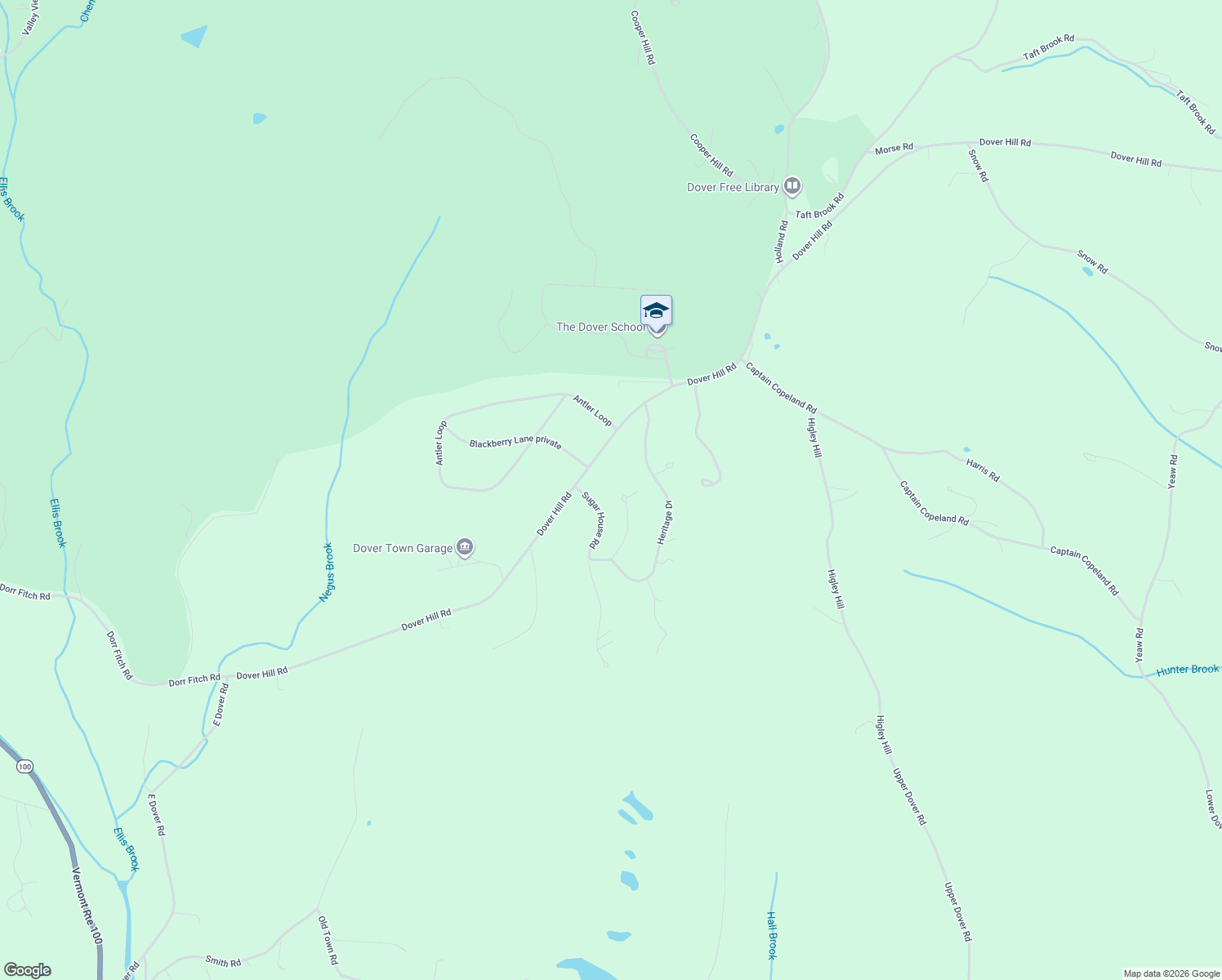 map of restaurants, bars, coffee shops, grocery stores, and more near 3 Sugar House Road in Dover