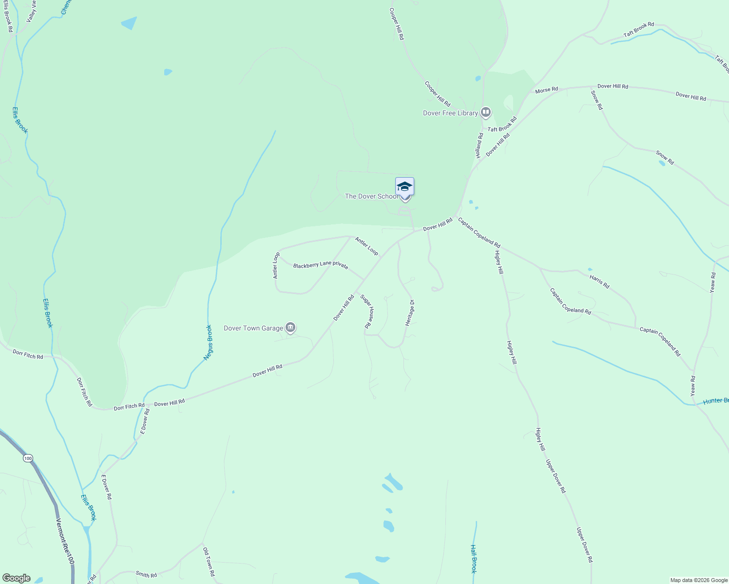 map of restaurants, bars, coffee shops, grocery stores, and more near 3 Sugar House Road in Dover