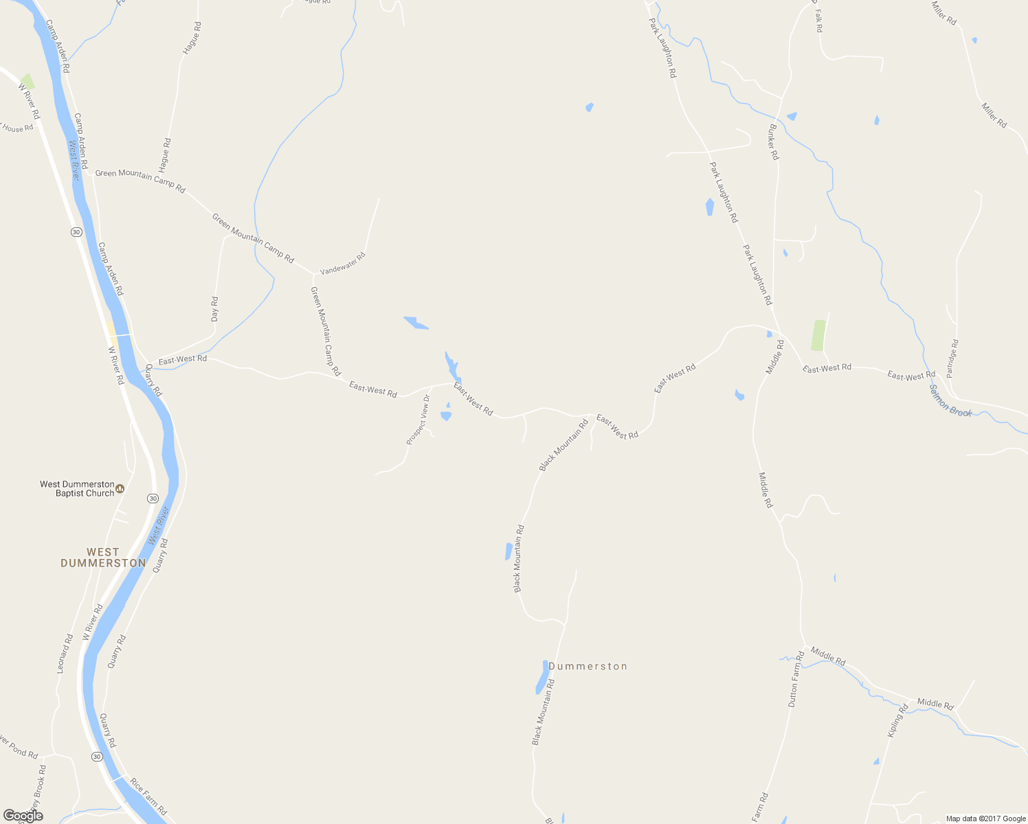 map of restaurants, bars, coffee shops, grocery stores, and more near 1556 East West Road in Dummerston