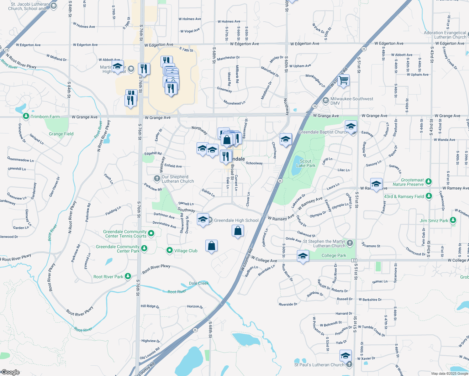 5908 Broad Street, Greendale WI Walk Score