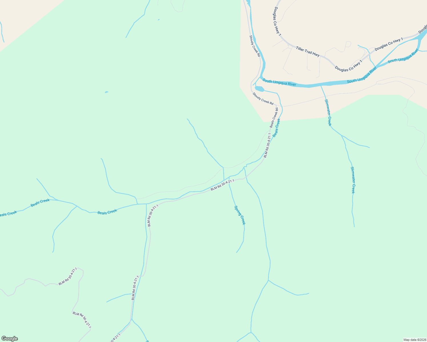 map of restaurants, bars, coffee shops, grocery stores, and more near 325 Beals Creek Road in Canyonville