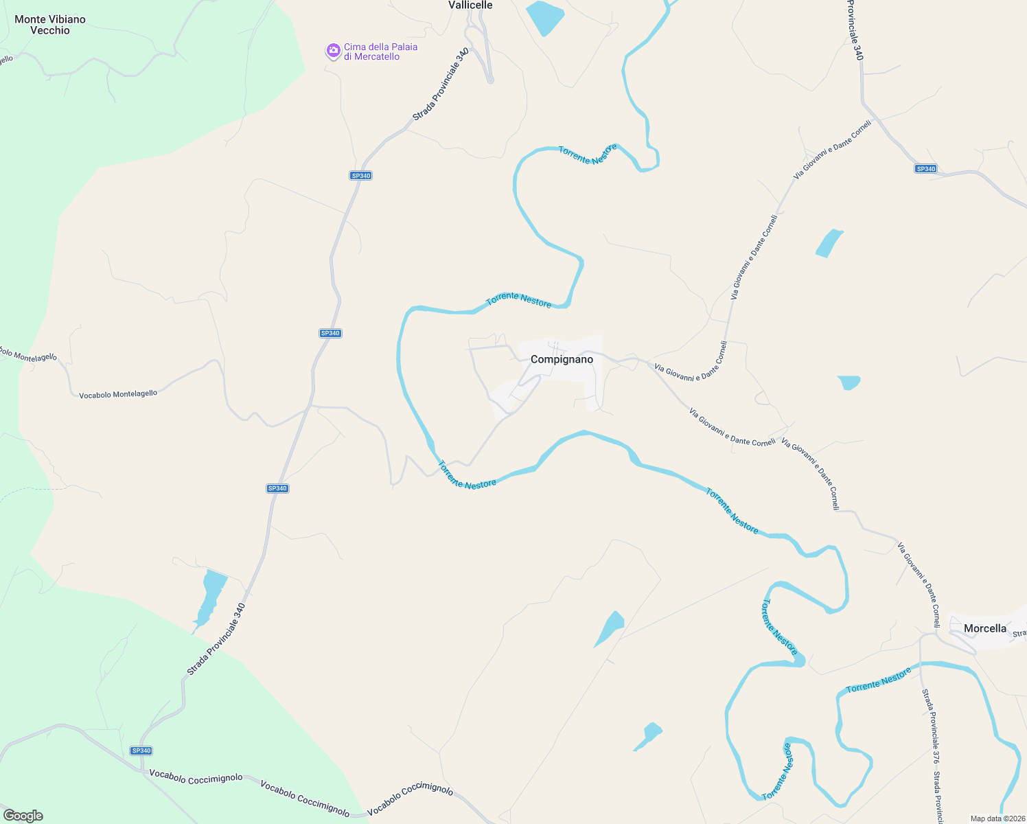 map of restaurants, bars, coffee shops, grocery stores, and more near 42 Località Compignano in Provincia di Perugia