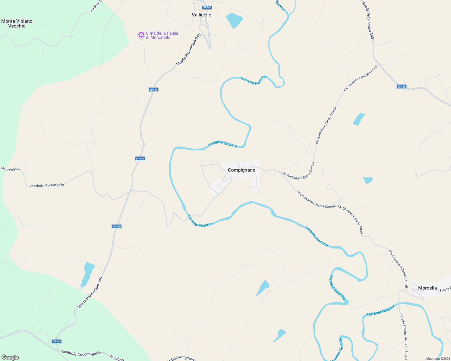 map of restaurants, bars, coffee shops, grocery stores, and more near 42 Località Compignano in Province of Perugia