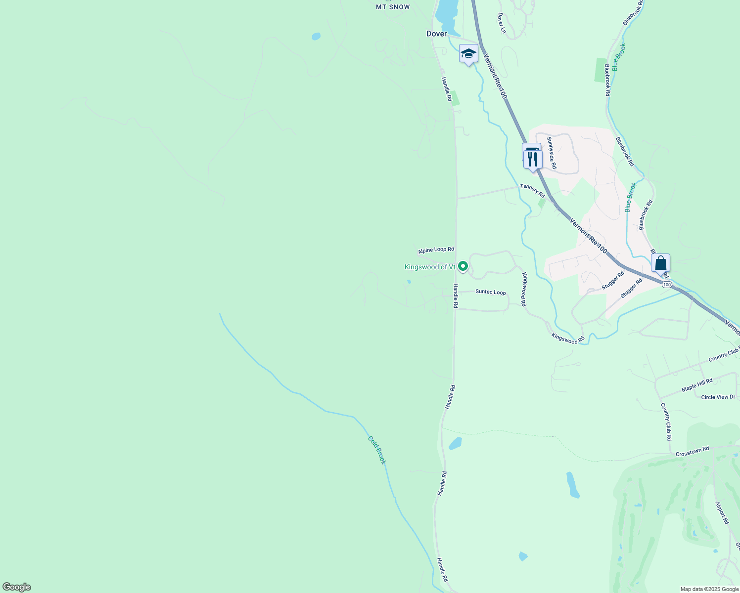 map of restaurants, bars, coffee shops, grocery stores, and more near 1 Bear Paw Left in Dover