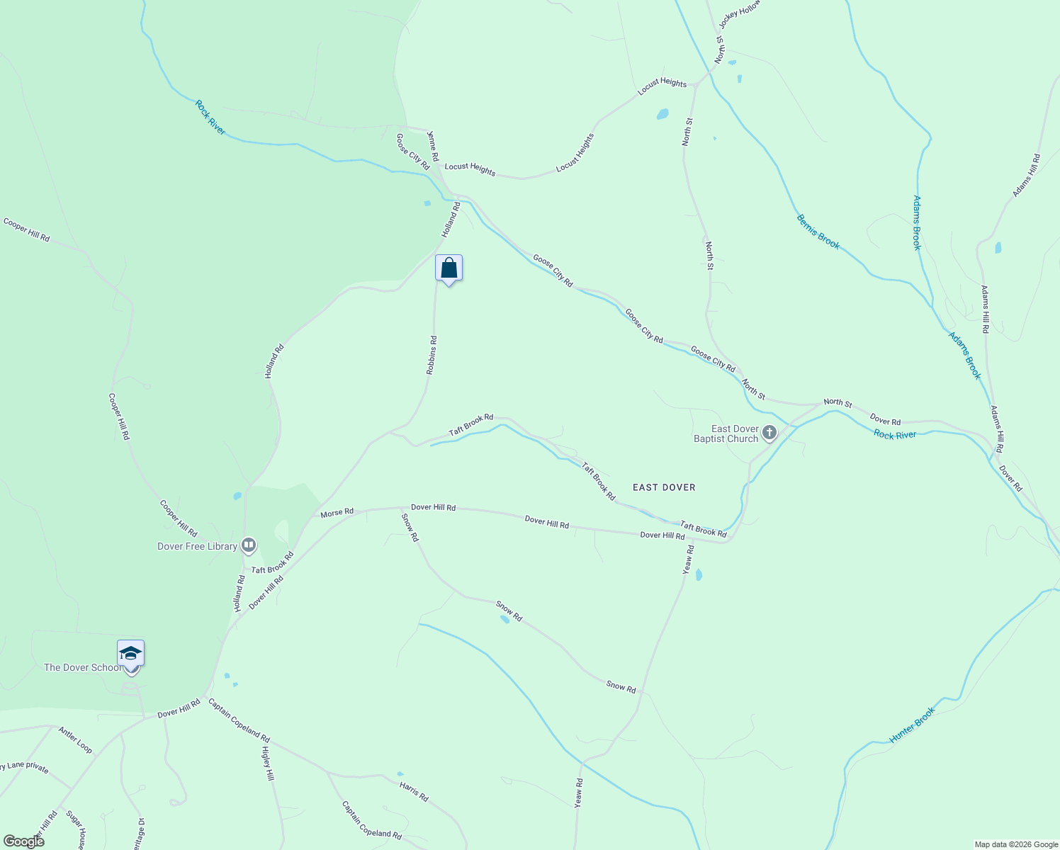 map of restaurants, bars, coffee shops, grocery stores, and more near 78 Taft Brook Road in Dover