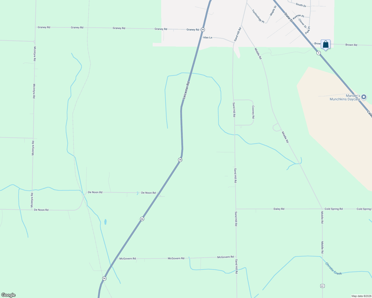 map of restaurants, bars, coffee shops, grocery stores, and more near 729 Leicester Rd in Caledonia