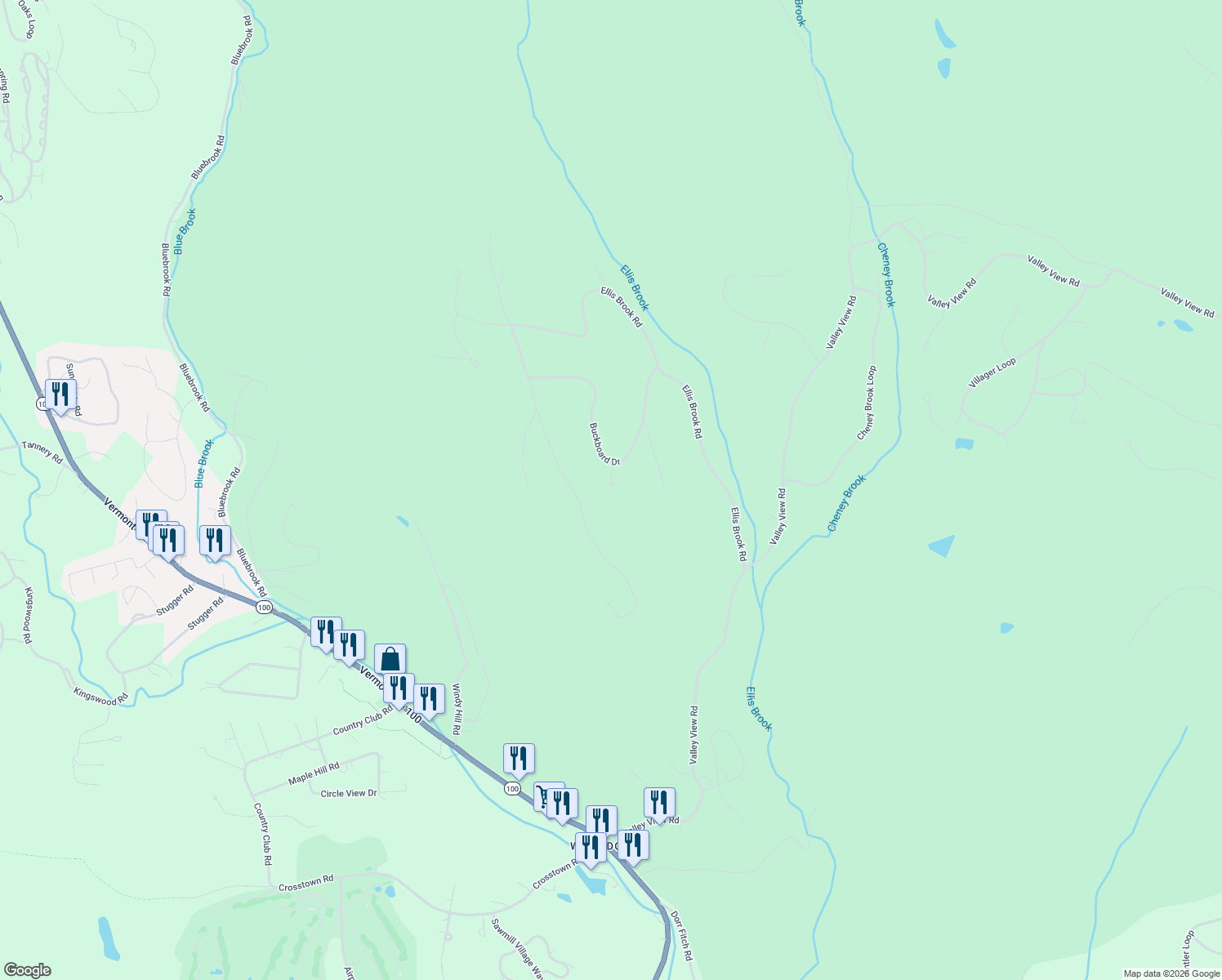 map of restaurants, bars, coffee shops, grocery stores, and more near 8 Twin Rocks Road in Dover