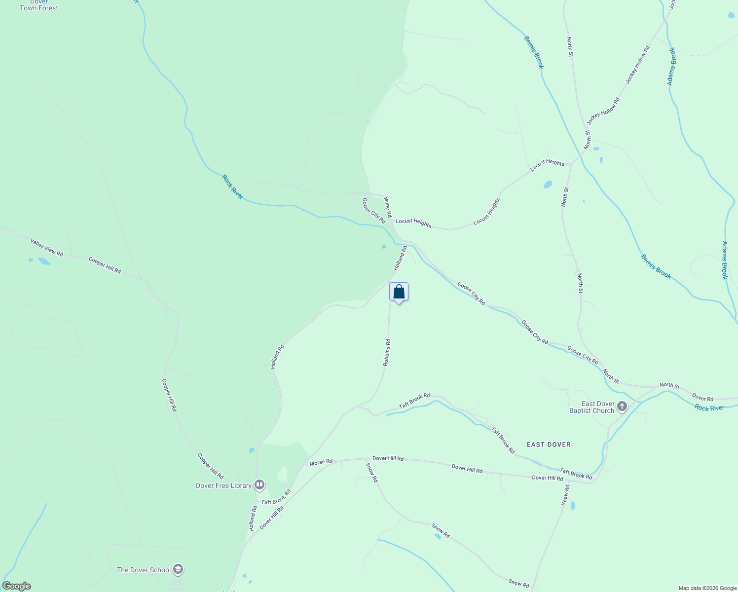 map of restaurants, bars, coffee shops, grocery stores, and more near 141 Holland Road in Dover