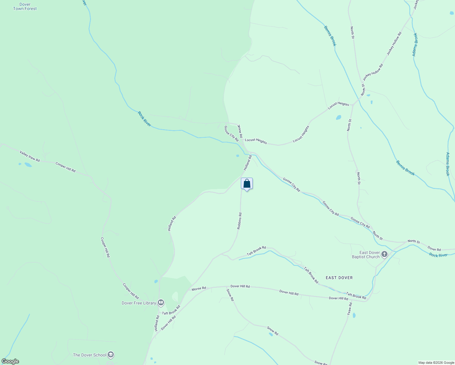 map of restaurants, bars, coffee shops, grocery stores, and more near 141 Holland Road in Dover