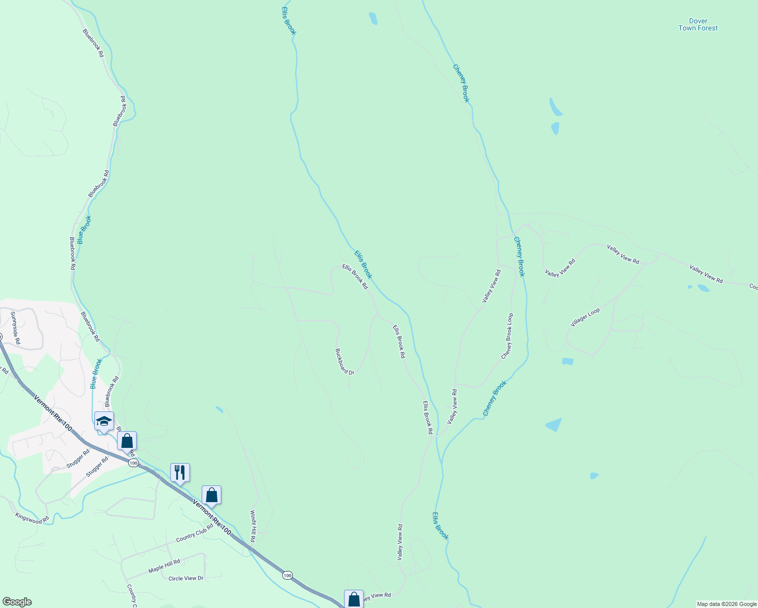 map of restaurants, bars, coffee shops, grocery stores, and more near 68 Ellis Brook Road in Dover