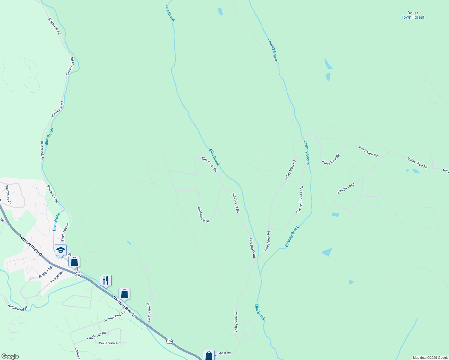 map of restaurants, bars, coffee shops, grocery stores, and more near 68 Ellis Brook Road in Dover