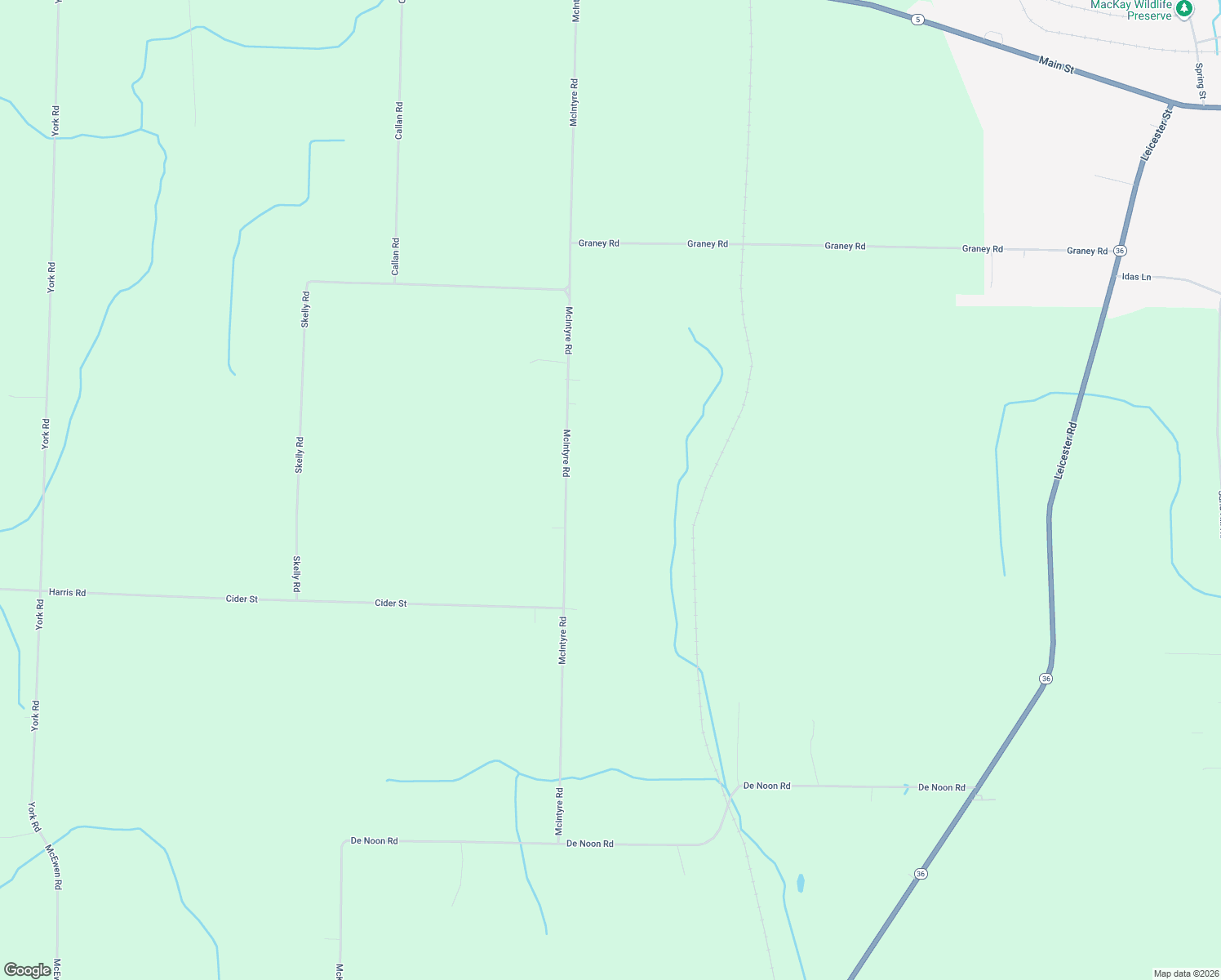 map of restaurants, bars, coffee shops, grocery stores, and more near 629 Mcintyre Rd in Caledonia