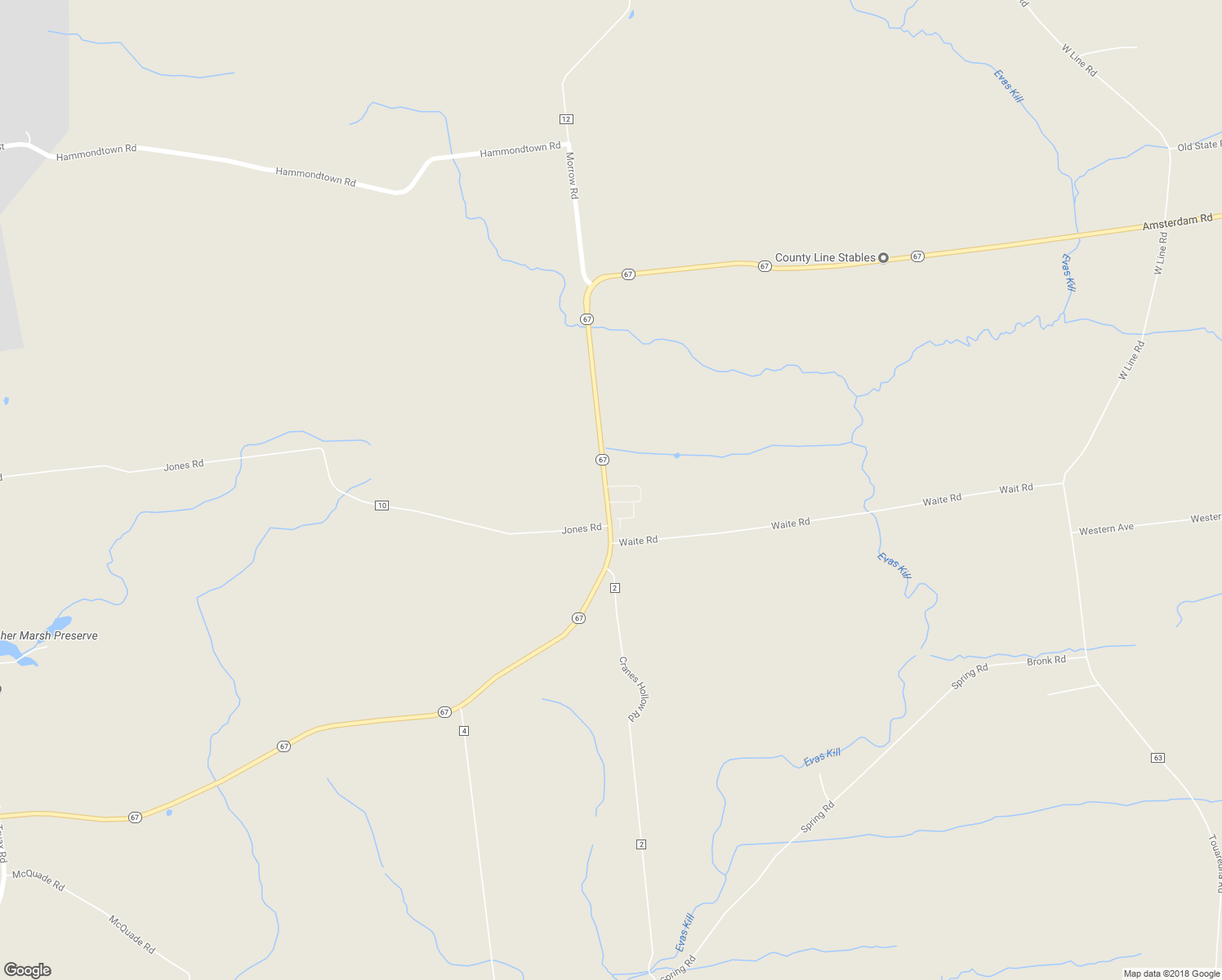 map of restaurants, bars, coffee shops, grocery stores, and more near 26 New York 67 in Amsterdam