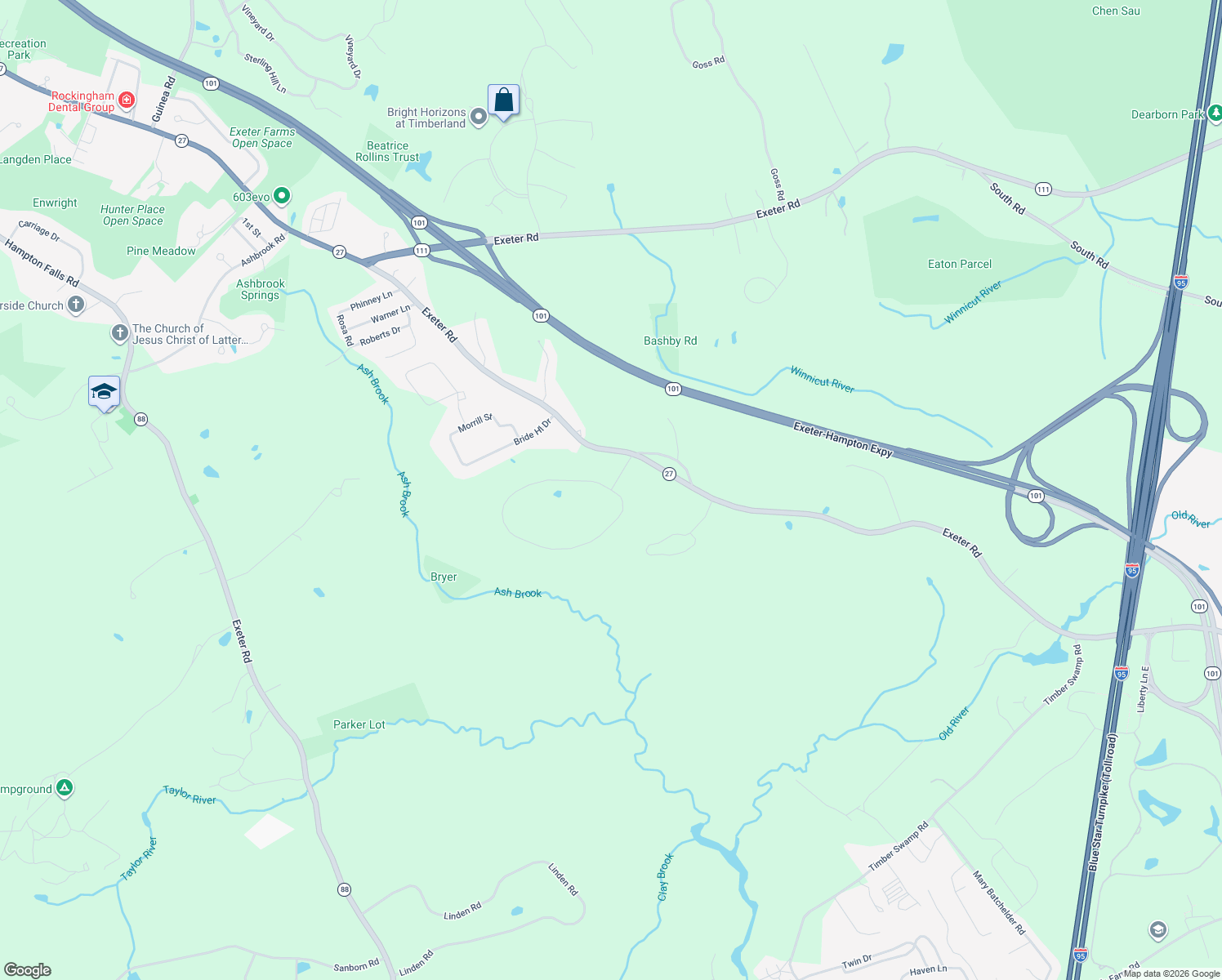 map of restaurants, bars, coffee shops, grocery stores, and more near 99 Gale Rd in Hampton