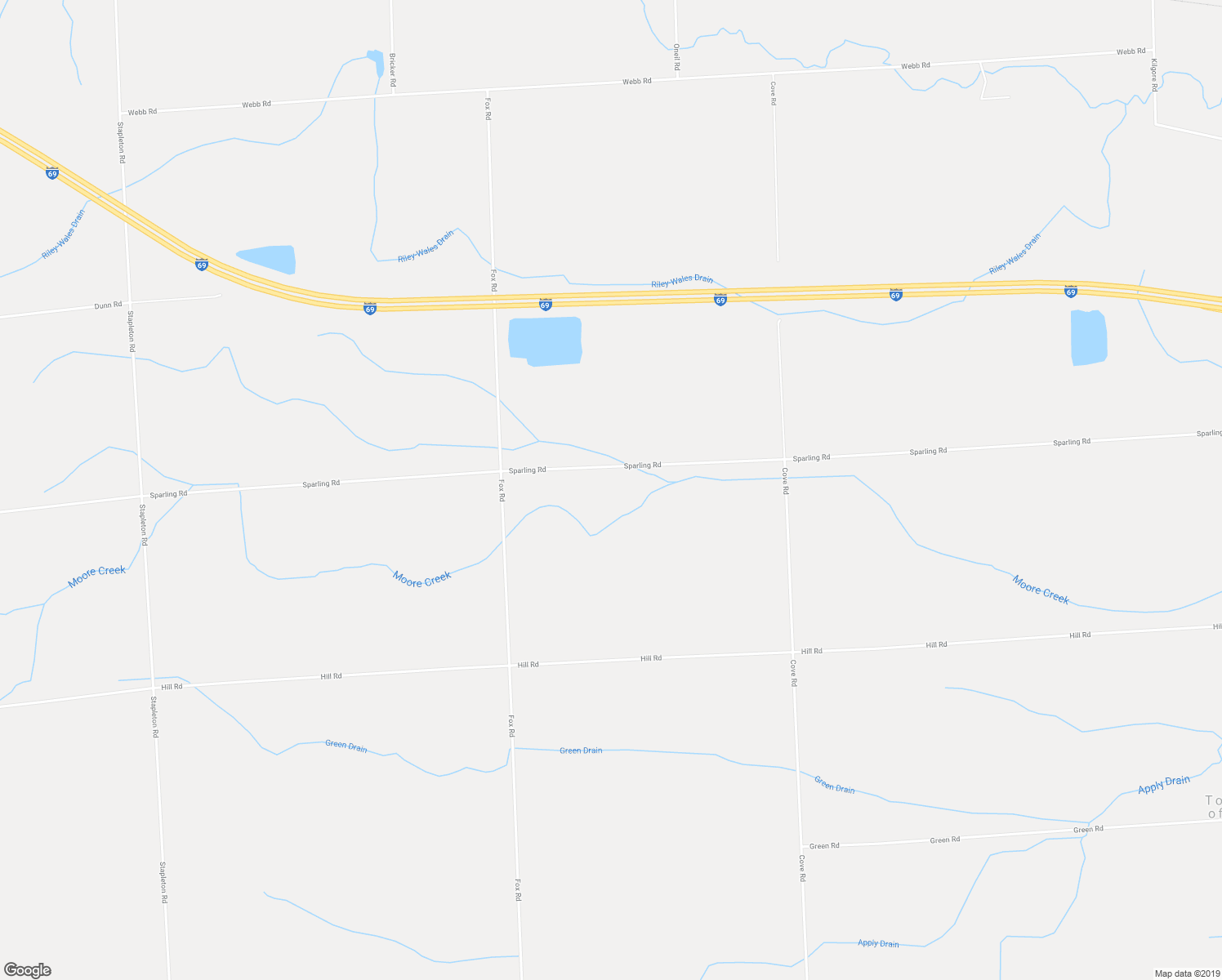 map of restaurants, bars, coffee shops, grocery stores, and more near 9875 Sparling Road in Goodells