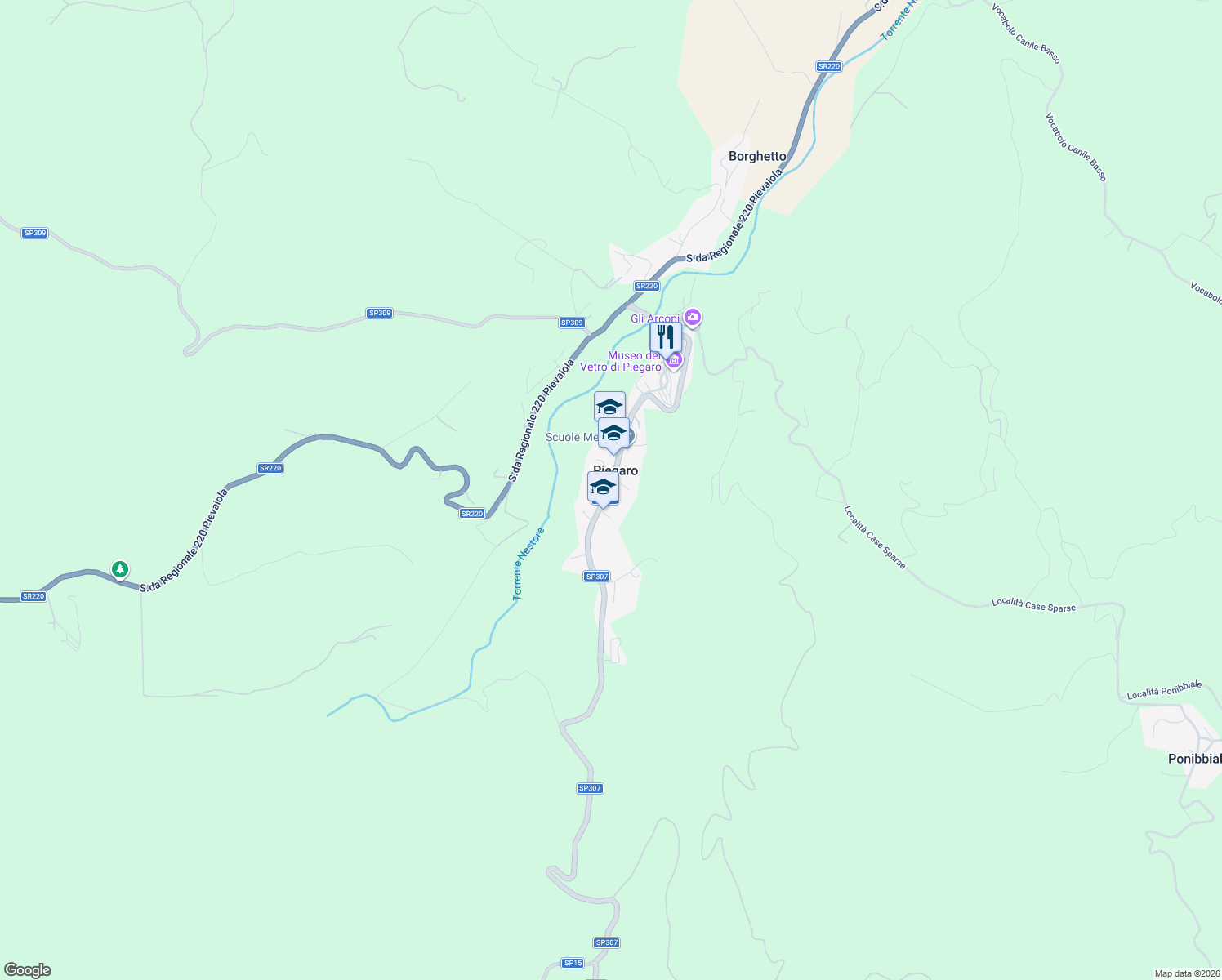 map of restaurants, bars, coffee shops, grocery stores, and more near in Piegaro