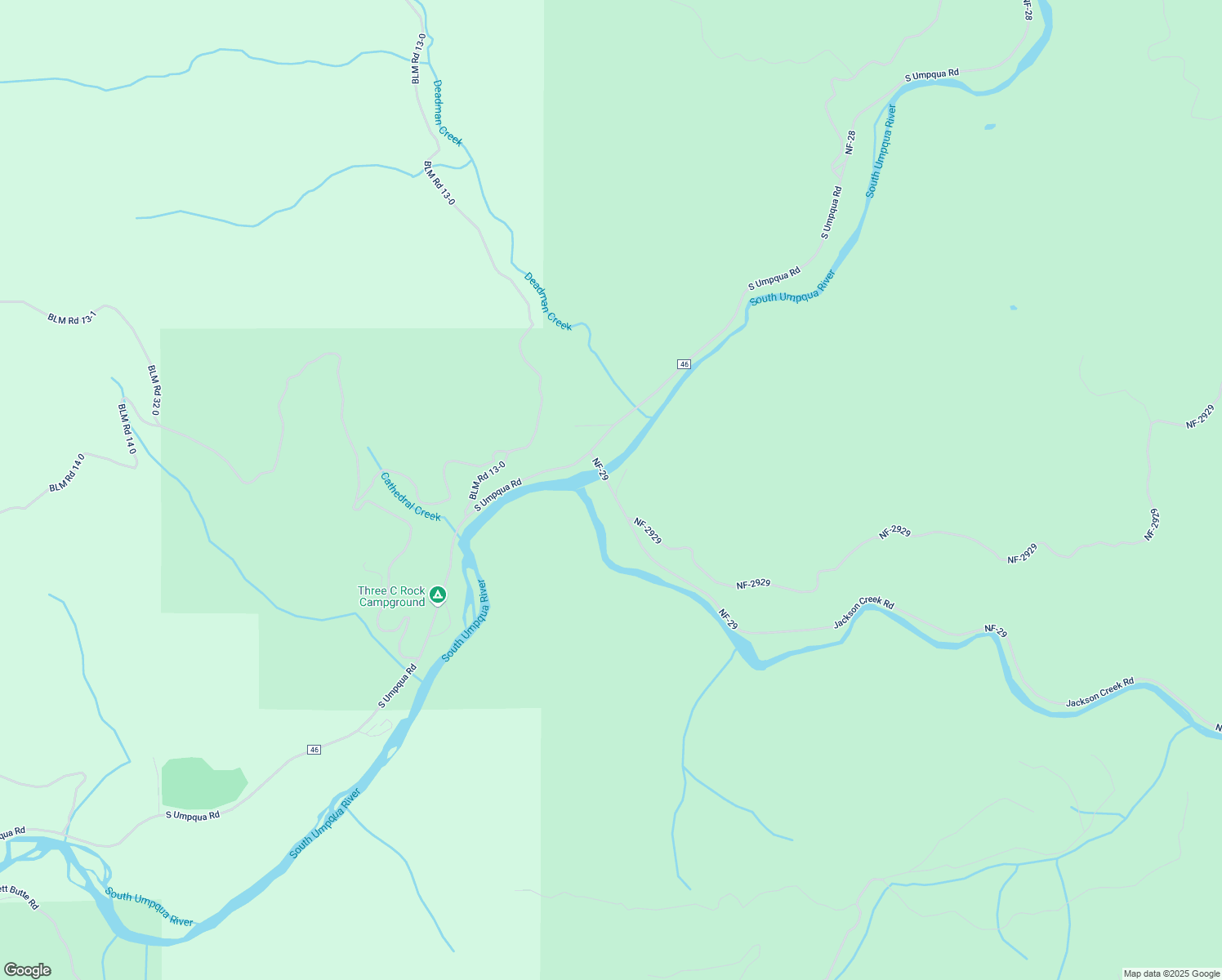map of restaurants, bars, coffee shops, grocery stores, and more near 227 National Forest Development Road 29 in Tiller