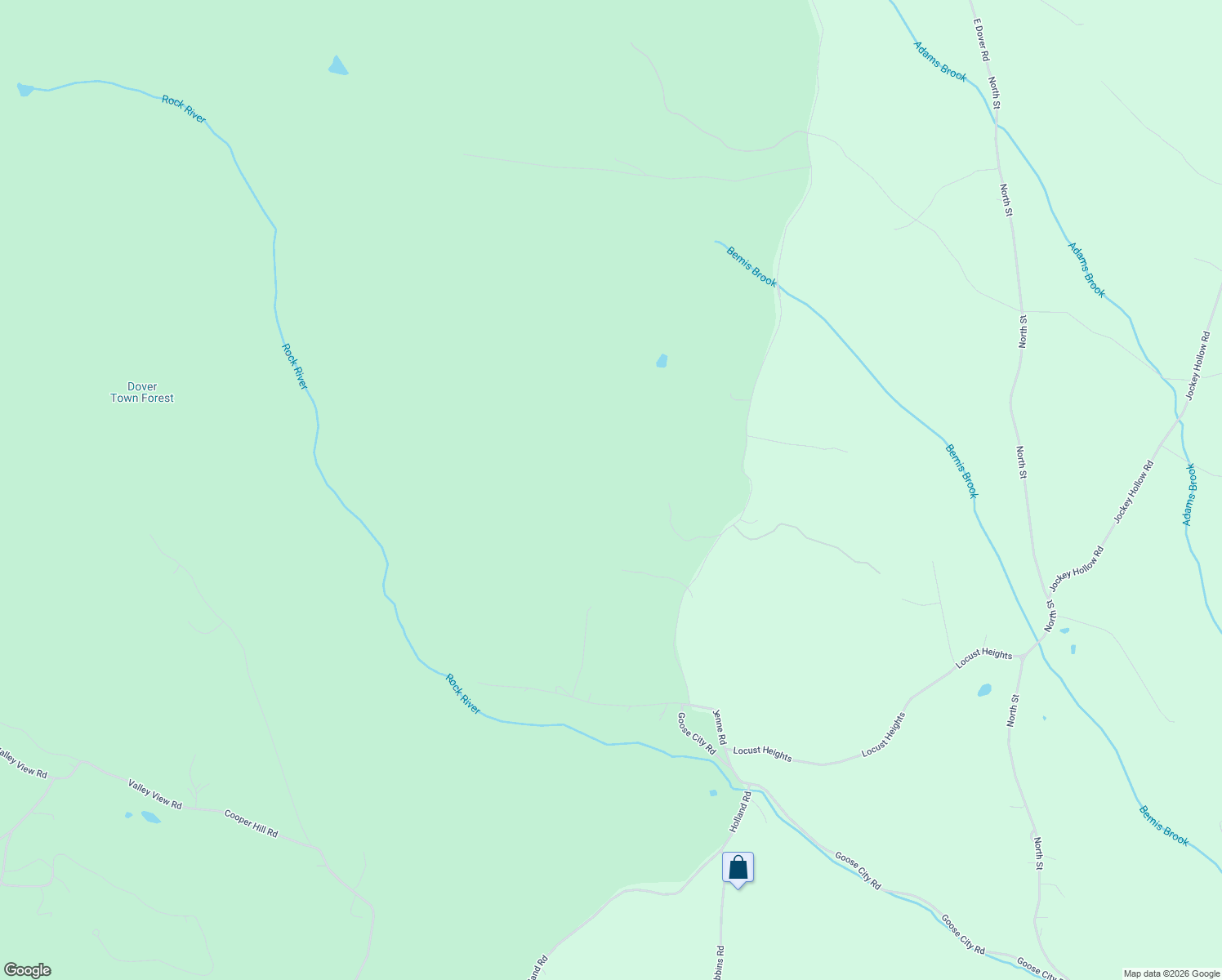 map of restaurants, bars, coffee shops, grocery stores, and more near 47 Whites Hill Road in Dover
