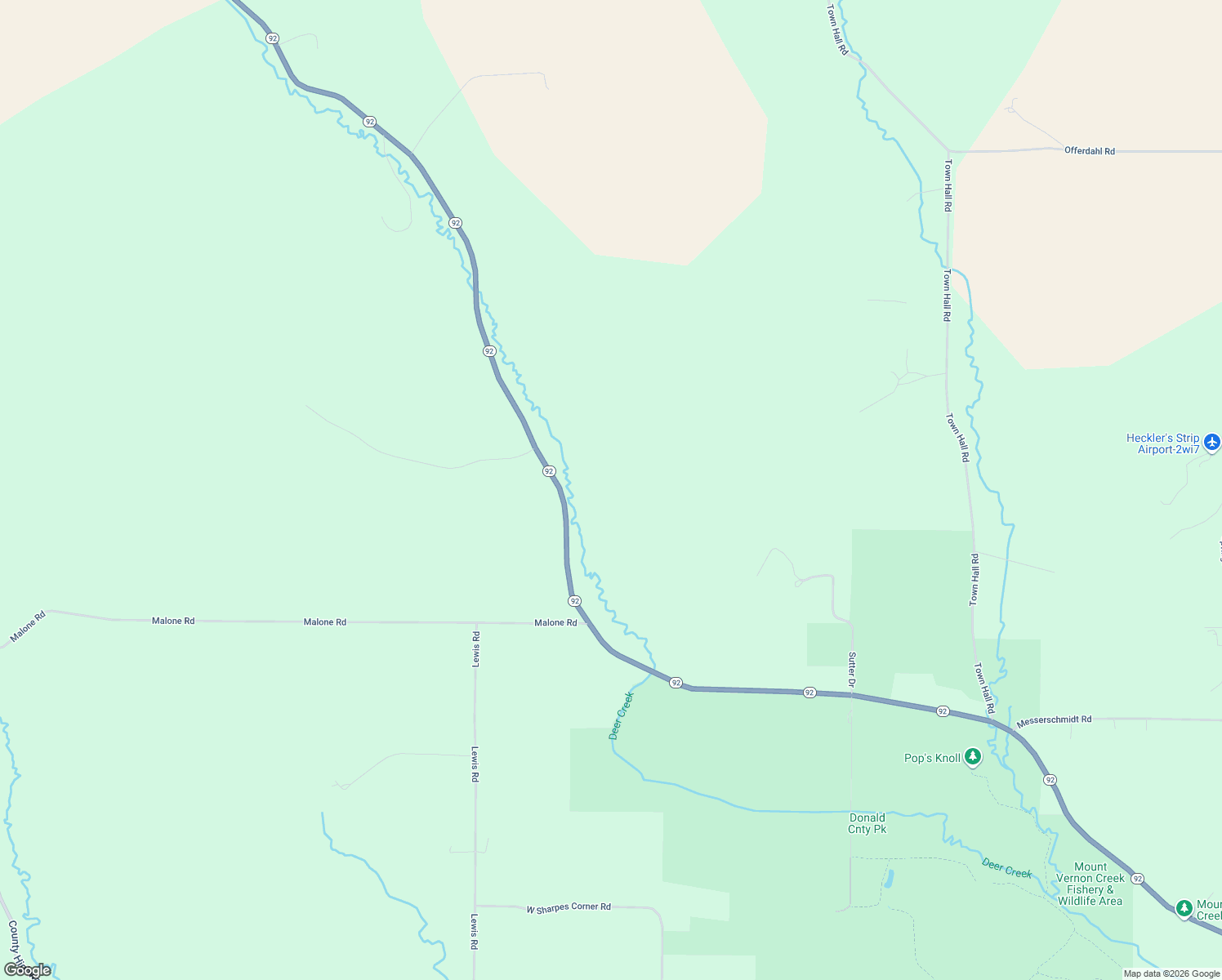 map of restaurants, bars, coffee shops, grocery stores, and more near 2120 Wisconsin 92 Trunk in Mount Horeb