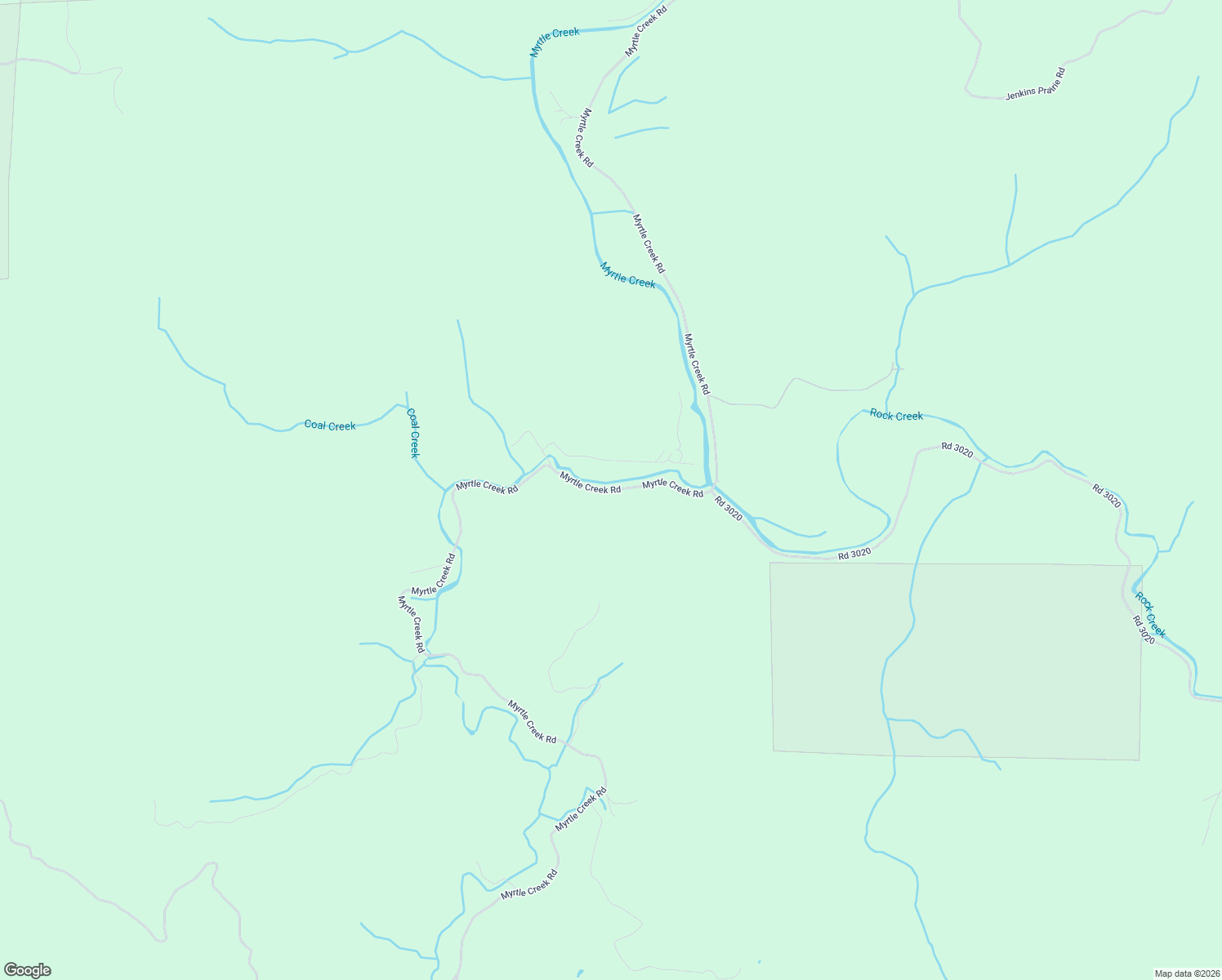 map of restaurants, bars, coffee shops, grocery stores, and more near Myrtle Creek Road in Myrtle Point