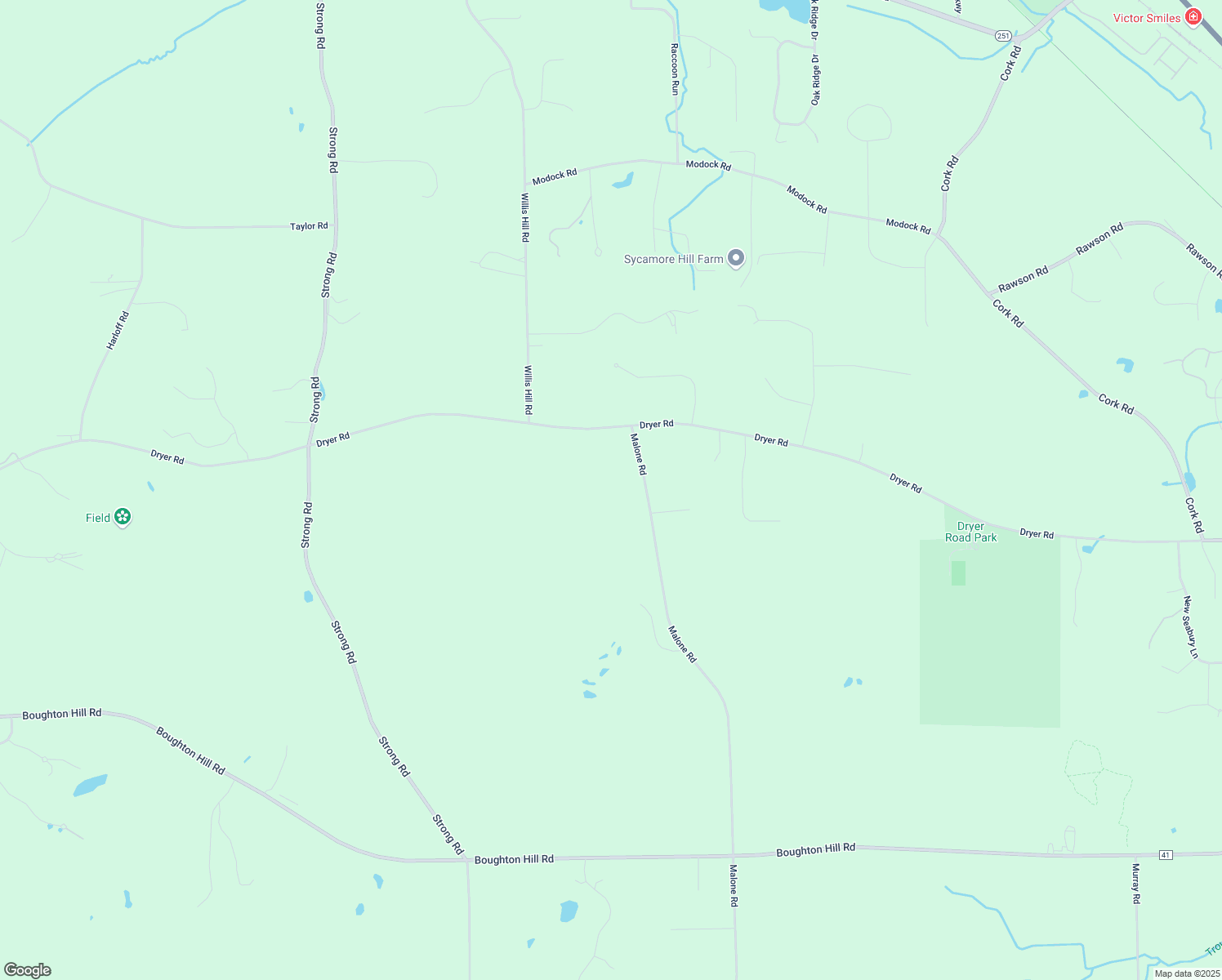 map of restaurants, bars, coffee shops, grocery stores, and more near 1276 Malone Road in Victor