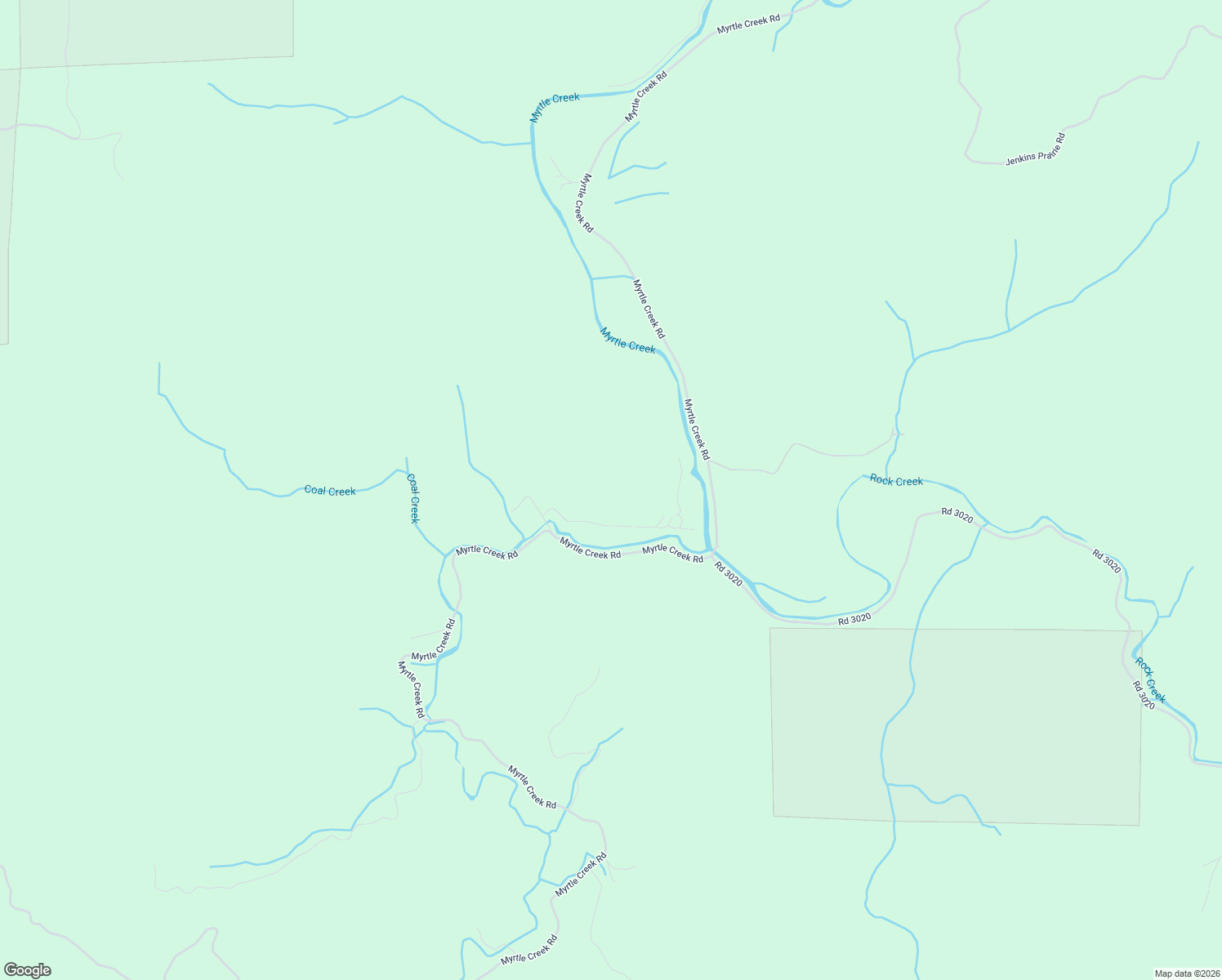 map of restaurants, bars, coffee shops, grocery stores, and more near Myrtle Creek Road in Myrtle Point
