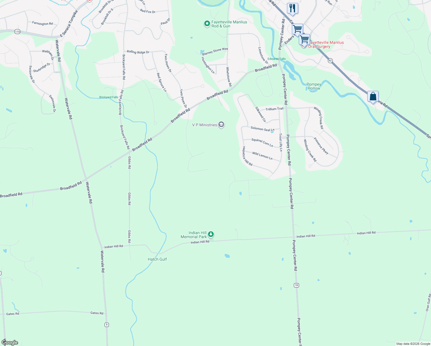 map of restaurants, bars, coffee shops, grocery stores, and more near 2011 Limber Pine in Manlius
