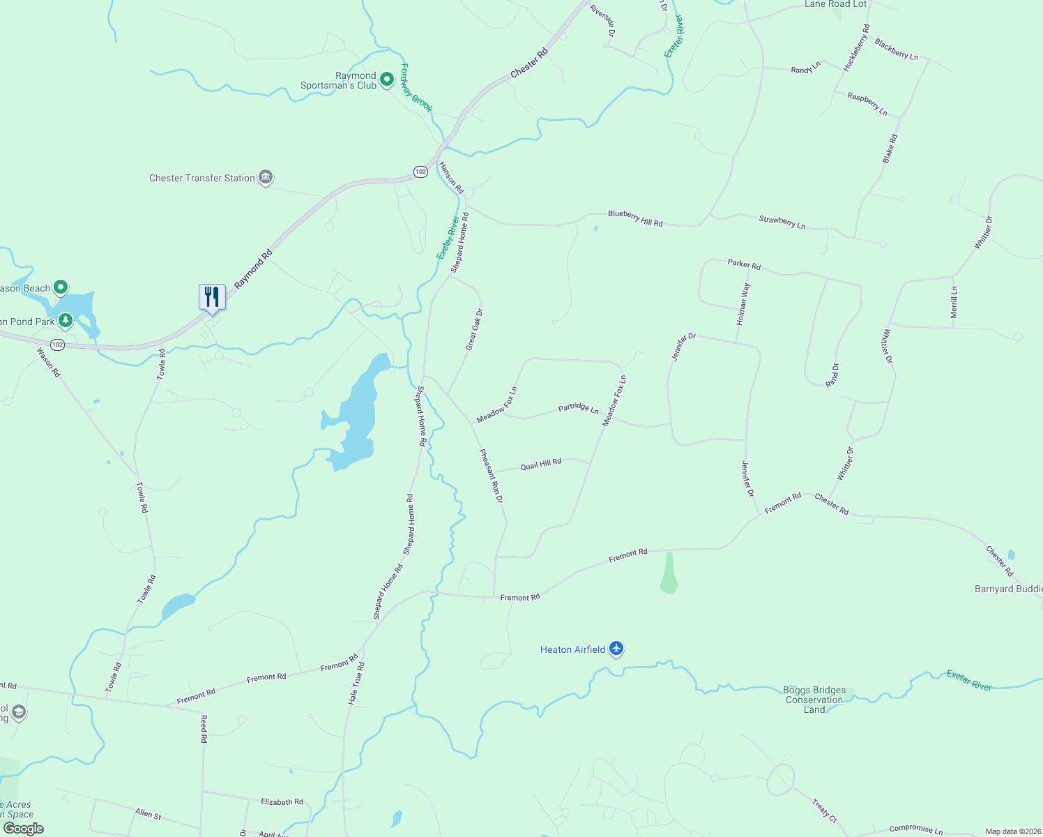map of restaurants, bars, coffee shops, grocery stores, and more near 40 Partridge Ln in Chester