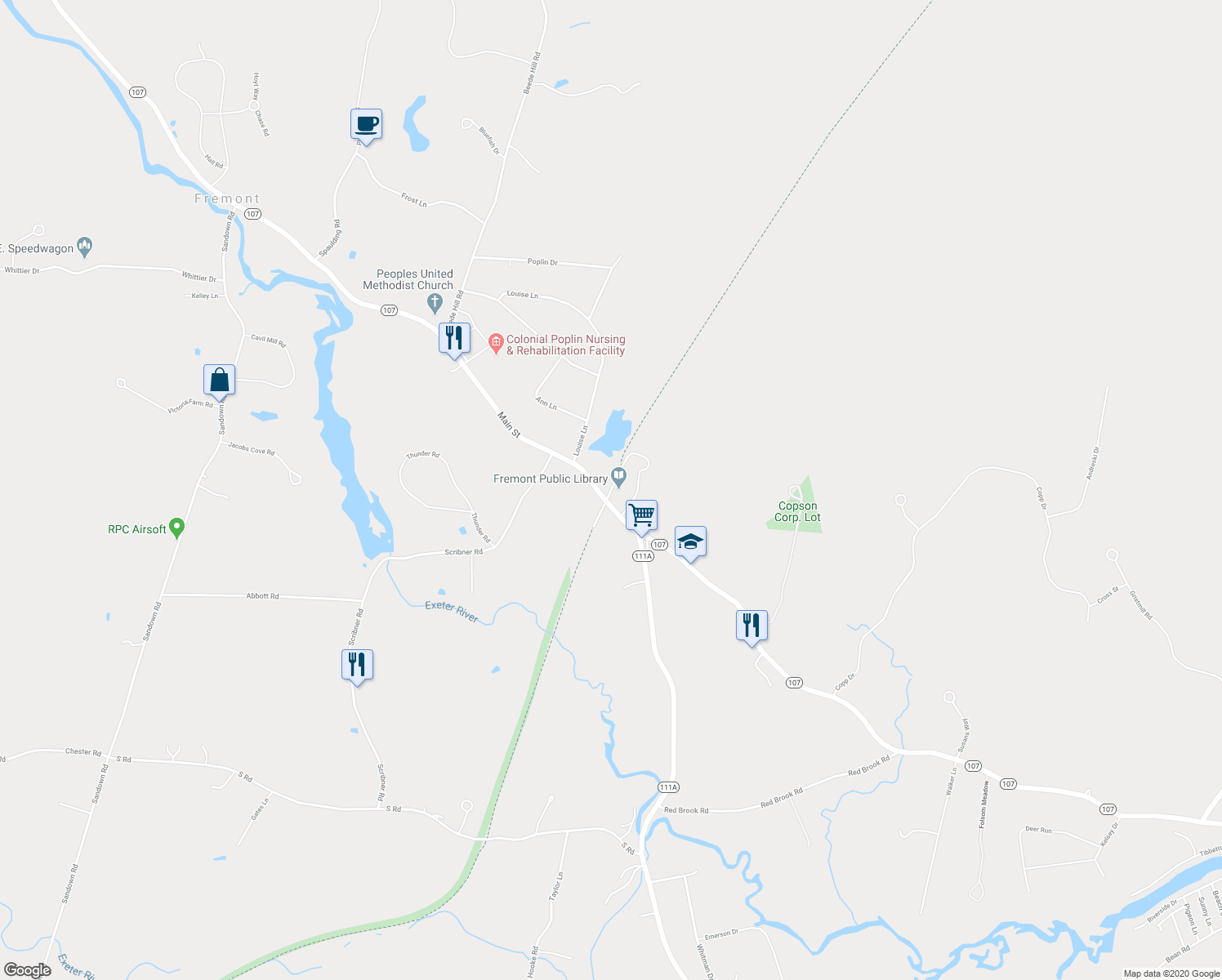 map of restaurants, bars, coffee shops, grocery stores, and more near 27 Jackie Bernier Drive in Fremont