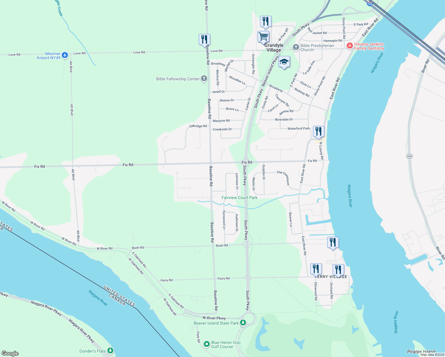 map of restaurants, bars, coffee shops, grocery stores, and more near 200 Fairview Ct in Grand Island