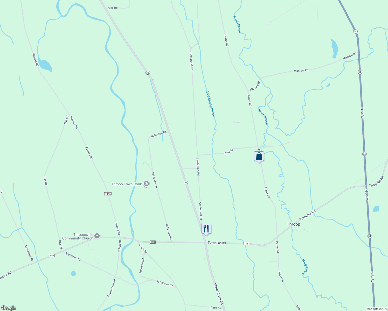 map of restaurants, bars, coffee shops, grocery stores, and more near 7551 Centerport Road in Auburn