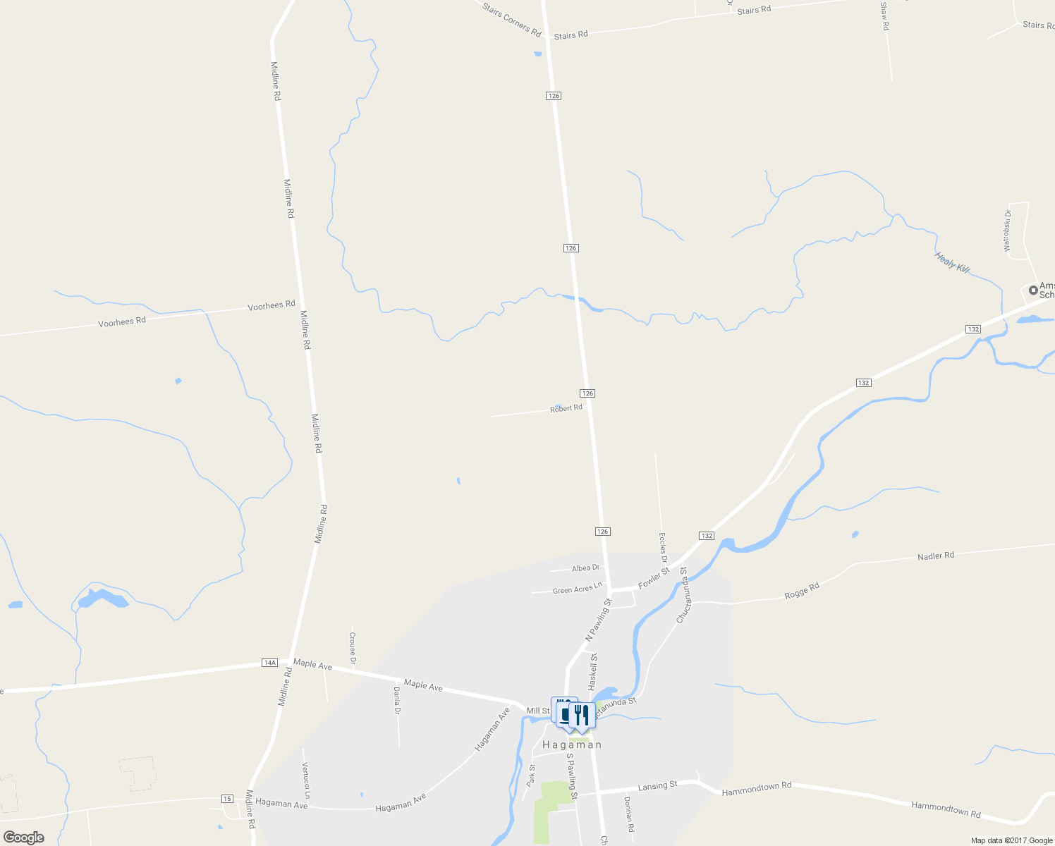 map of restaurants, bars, coffee shops, grocery stores, and more near 135 Robert Road in Amsterdam