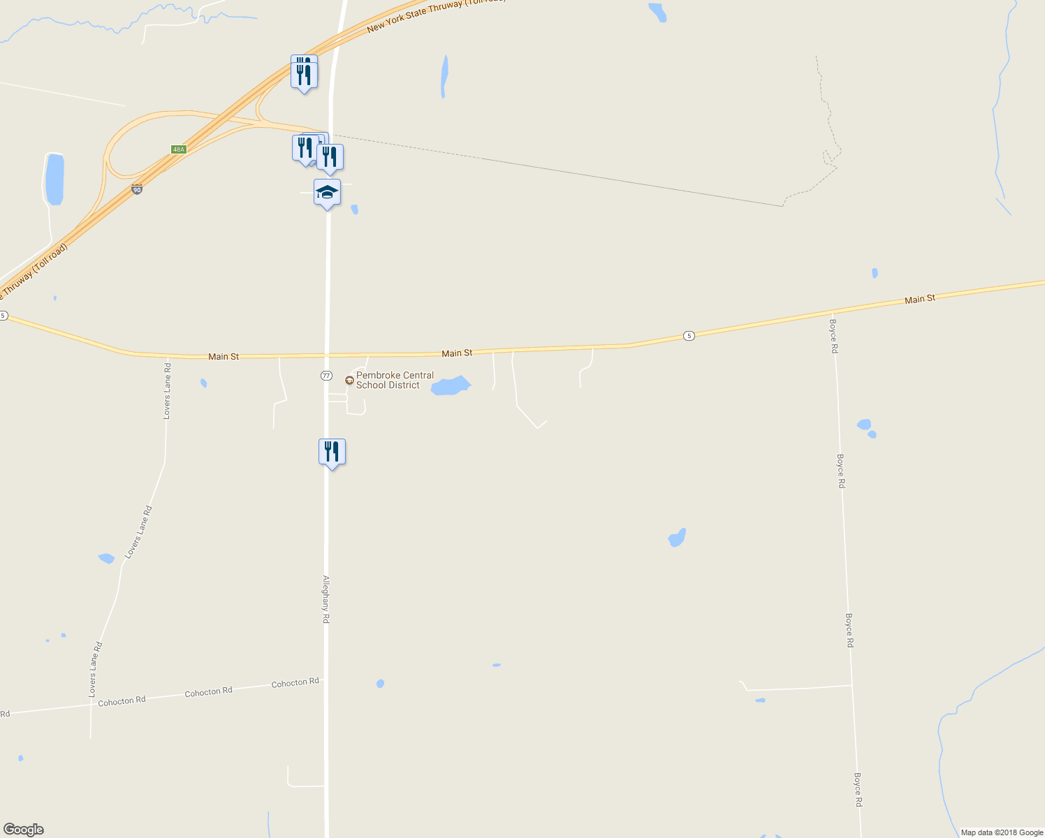 map of restaurants, bars, coffee shops, grocery stores, and more near 1312 Main Street in Corfu
