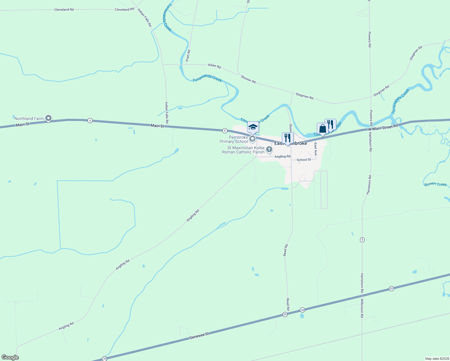 map of restaurants, bars, coffee shops, grocery stores, and more near 2435 Angling Road in Corfu