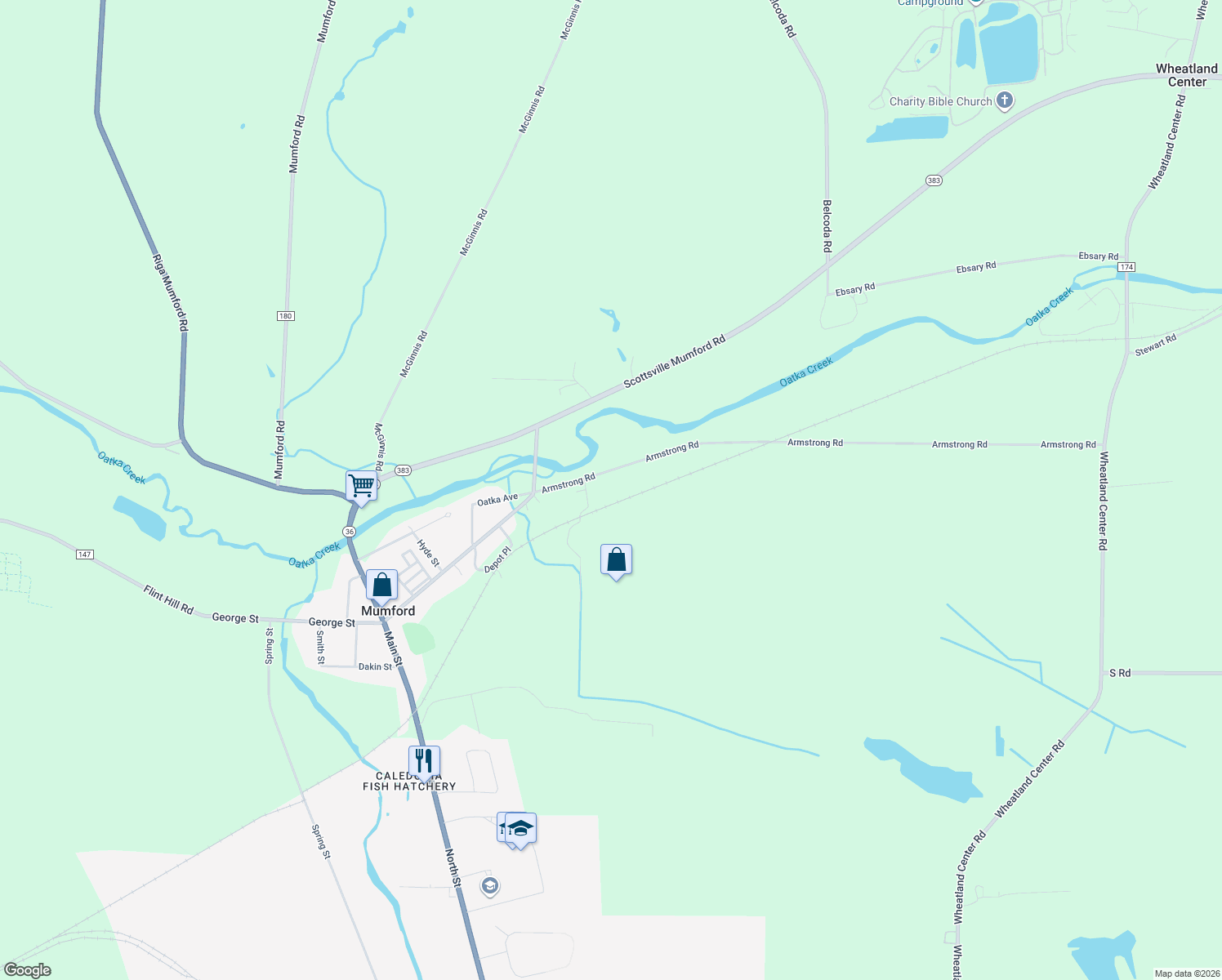 map of restaurants, bars, coffee shops, grocery stores, and more near 601-603 Armstrong Rd in Scottsville