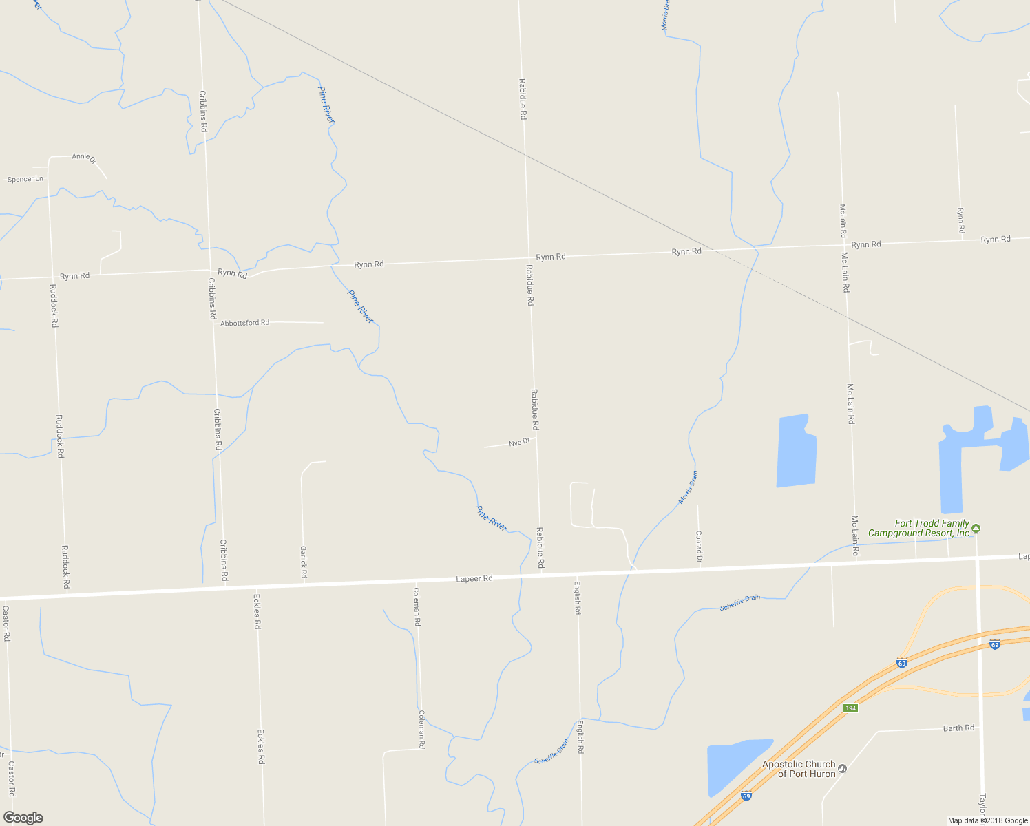 map of restaurants, bars, coffee shops, grocery stores, and more near 3265 Rabidue Road in North Street