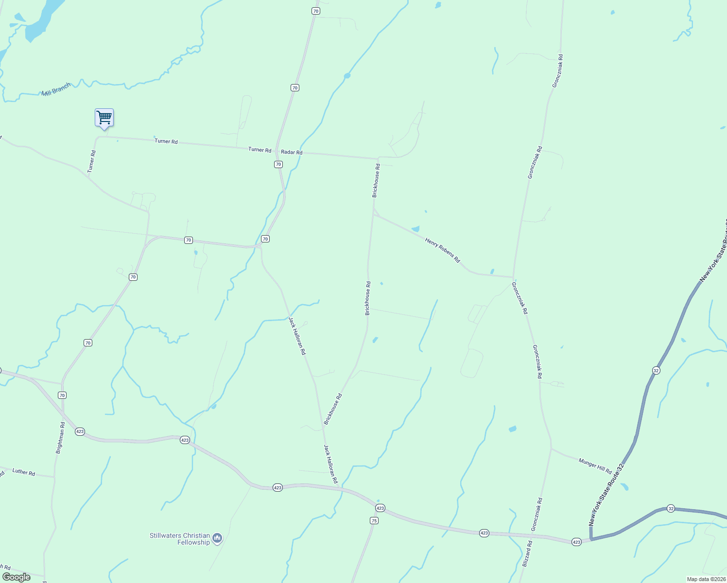 map of restaurants, bars, coffee shops, grocery stores, and more near 71 Brickhouse Road in Stillwater