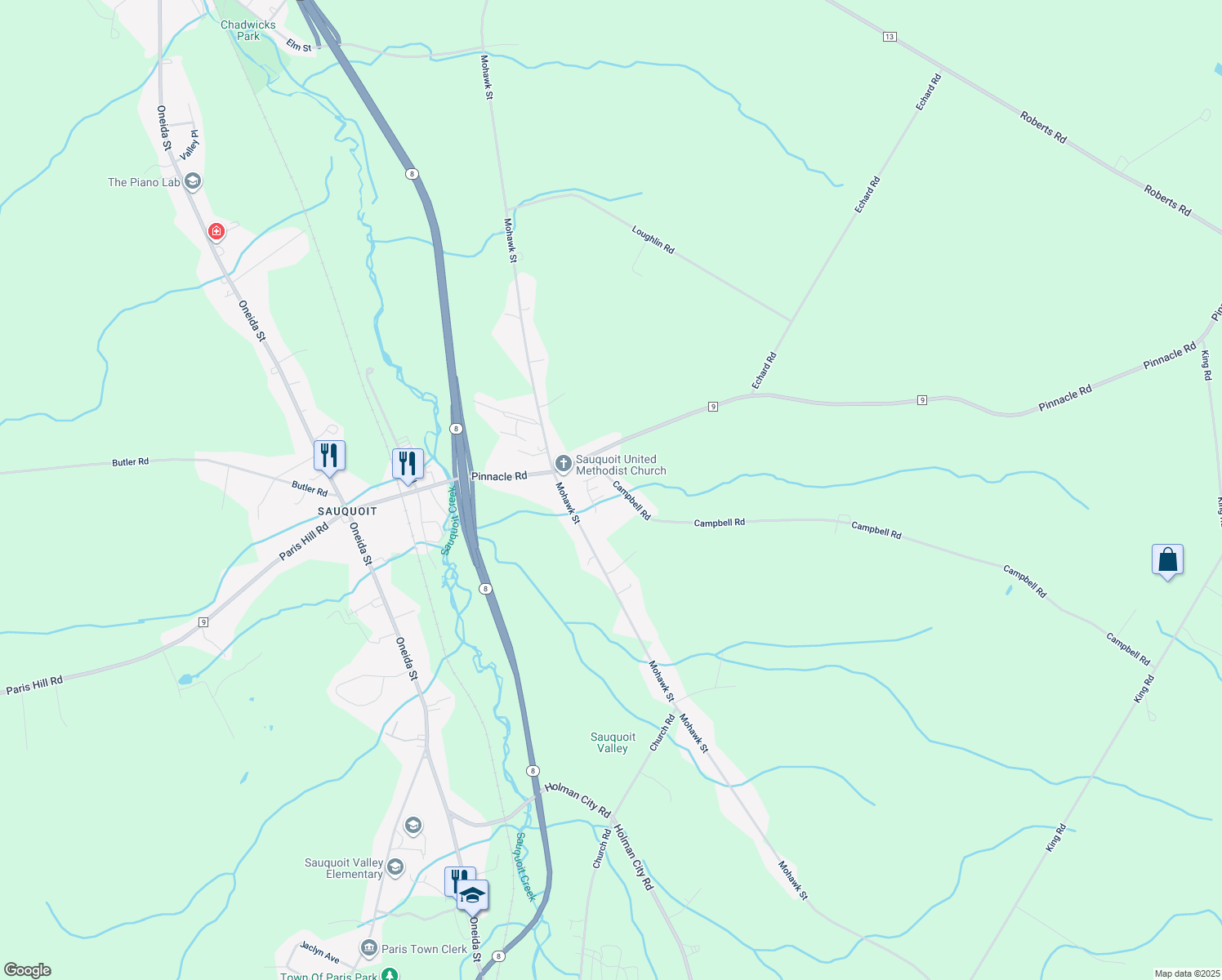 map of restaurants, bars, coffee shops, grocery stores, and more near 9714 Campbell Rd in Paris