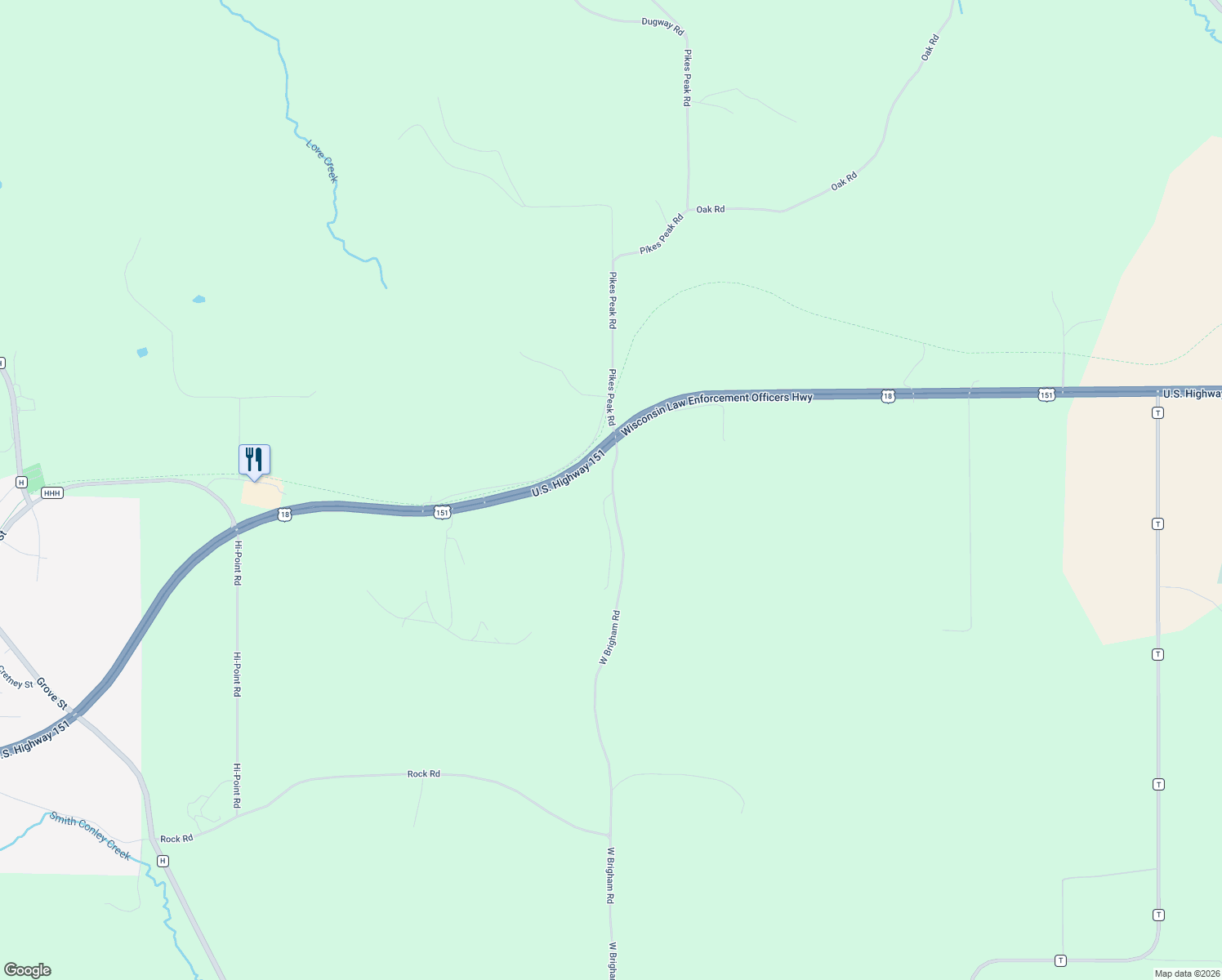 map of restaurants, bars, coffee shops, grocery stores, and more near 3870 West Brigham Road in Barneveld