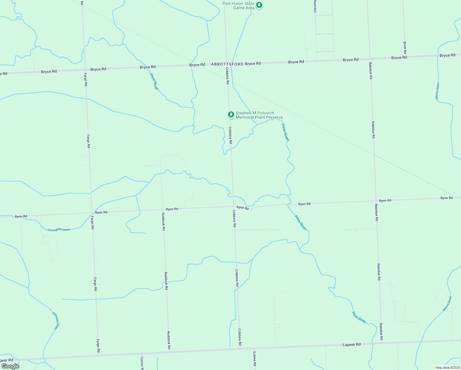 map of restaurants, bars, coffee shops, grocery stores, and more near 3569 Cribbins Road in Avoca