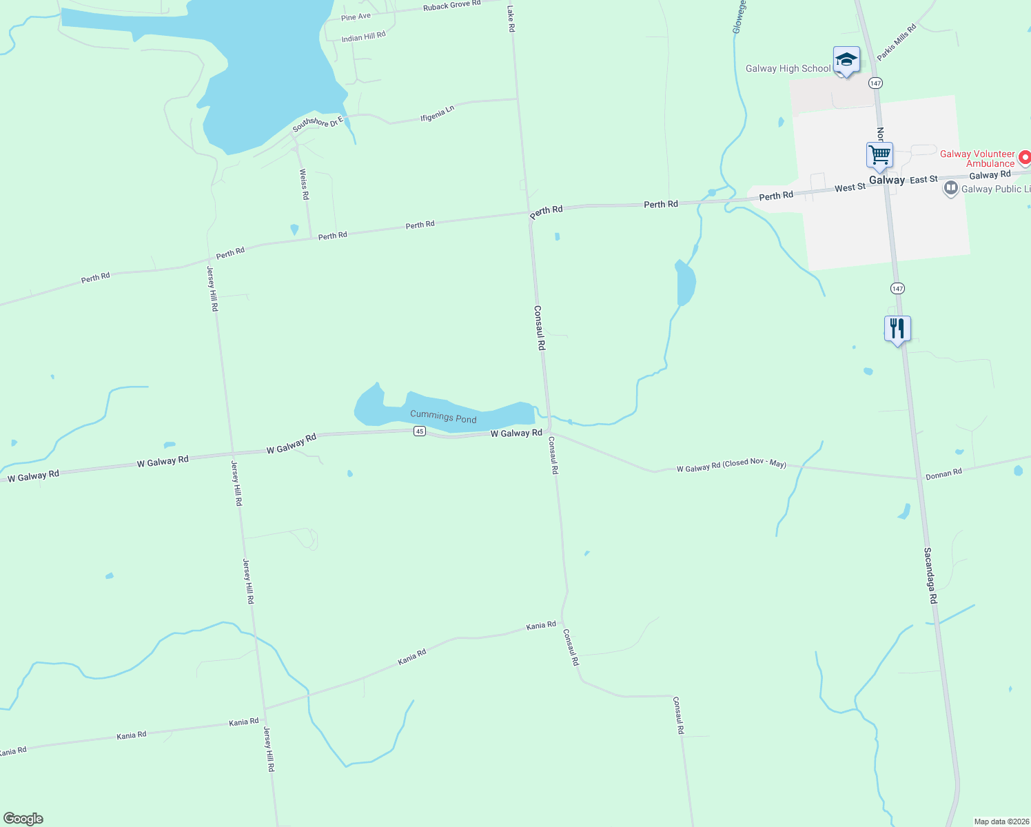 map of restaurants, bars, coffee shops, grocery stores, and more near West Galway Road in Amsterdam